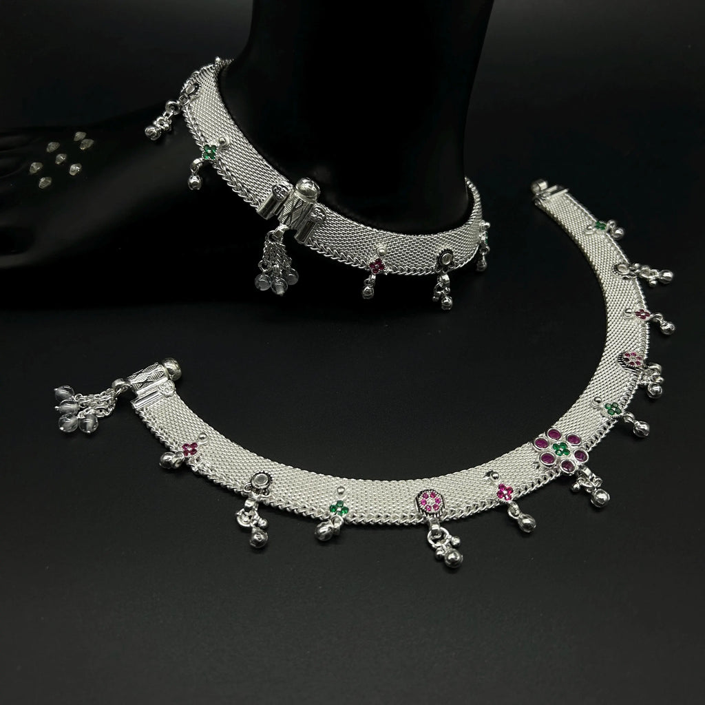 925 Sterling Silver Anklet / Silver Payal / Silver Anklet / Silver Bride Anklet / Silver Payal / Silver Designer Payal