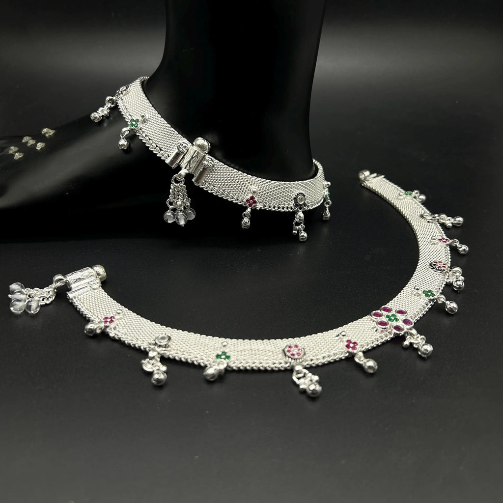 925 Sterling Silver Anklet / Silver Payal / Silver Anklet / Silver Bride Anklet / Silver Payal / Silver Designer Payal