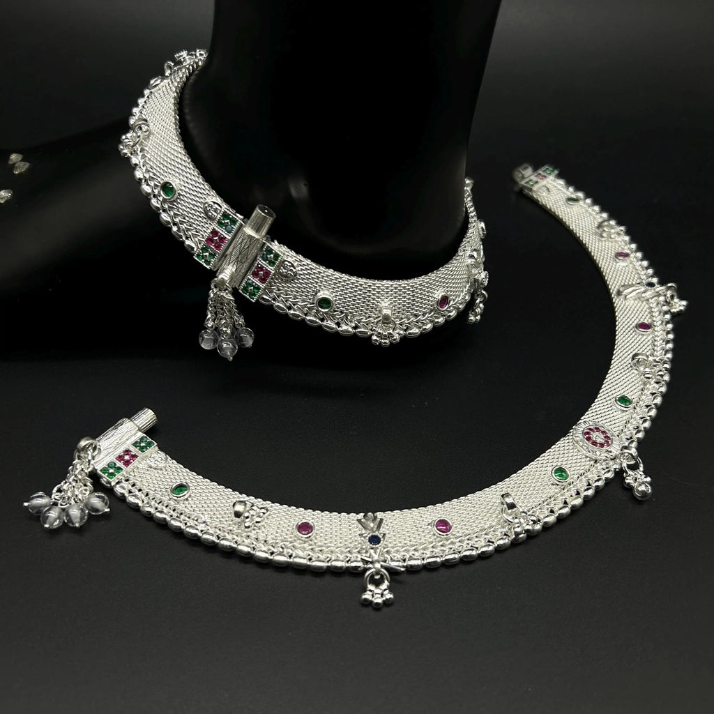 925 Sterling Silver Anklet / Silver Payal / Silver Anklet / Silver Bride Anklet / Silver Payal / Silver Designer Payal