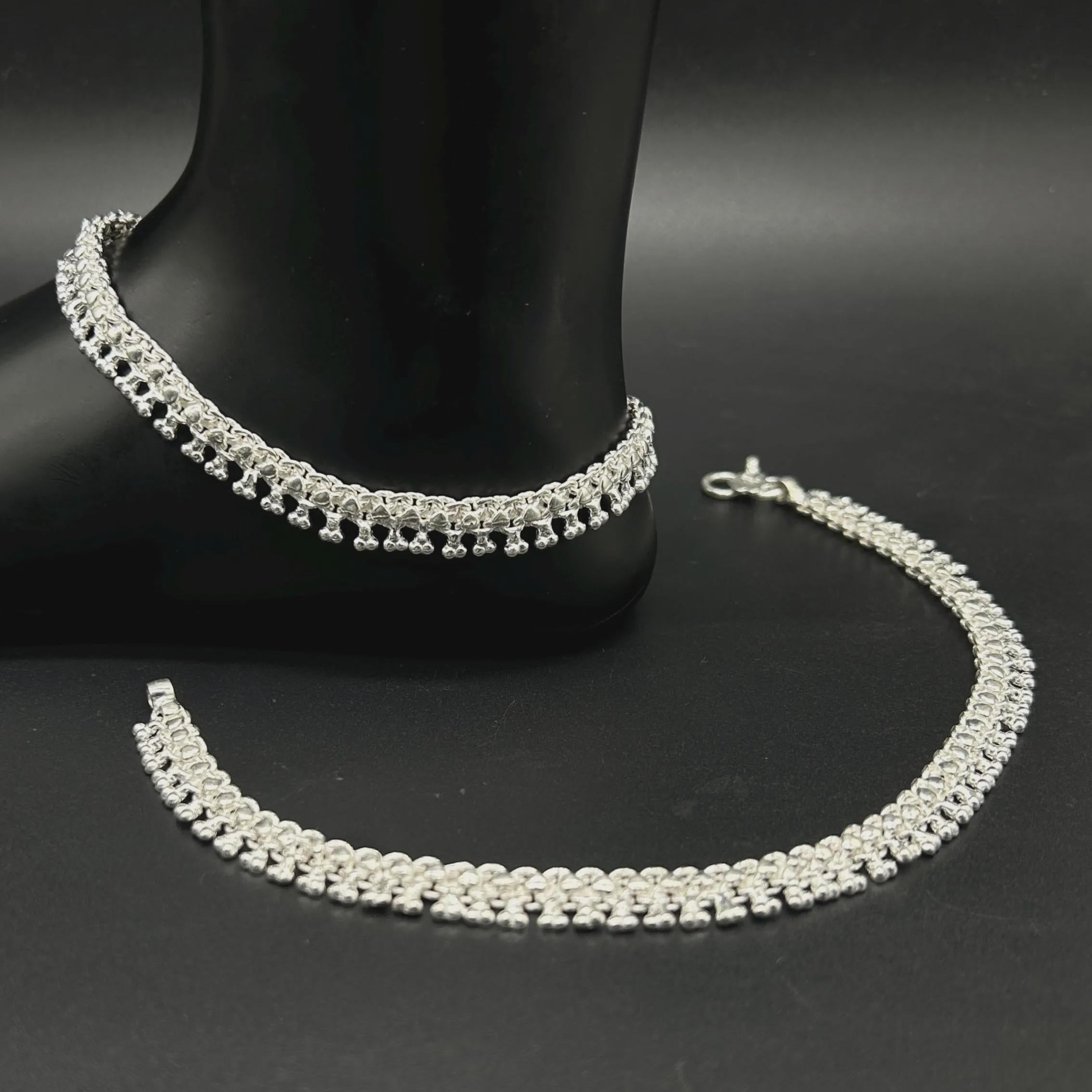925 Sterling Silver Anklet / Silver Payal / Silver Anklet / Silver Bride Anklet / Silver Payal / Silver Designer Payal