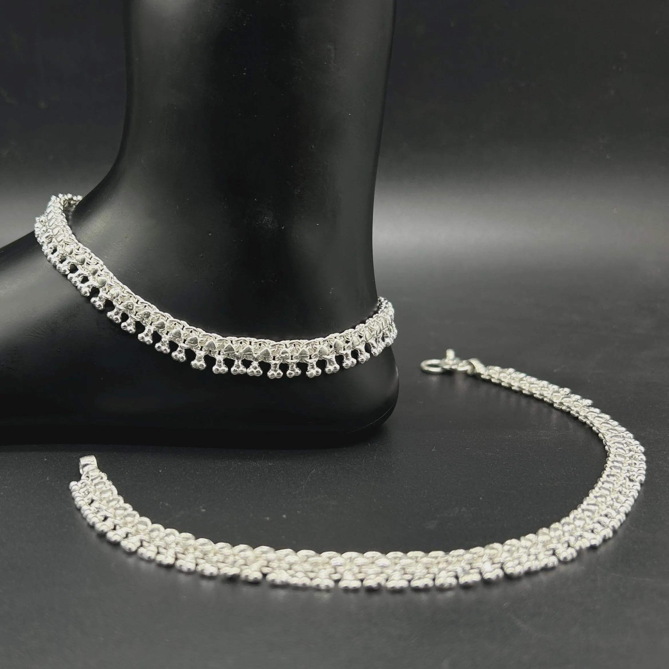 925 Sterling Silver Anklet / Silver Payal / Silver Anklet / Silver Bride Anklet / Silver Payal / Silver Designer Payal