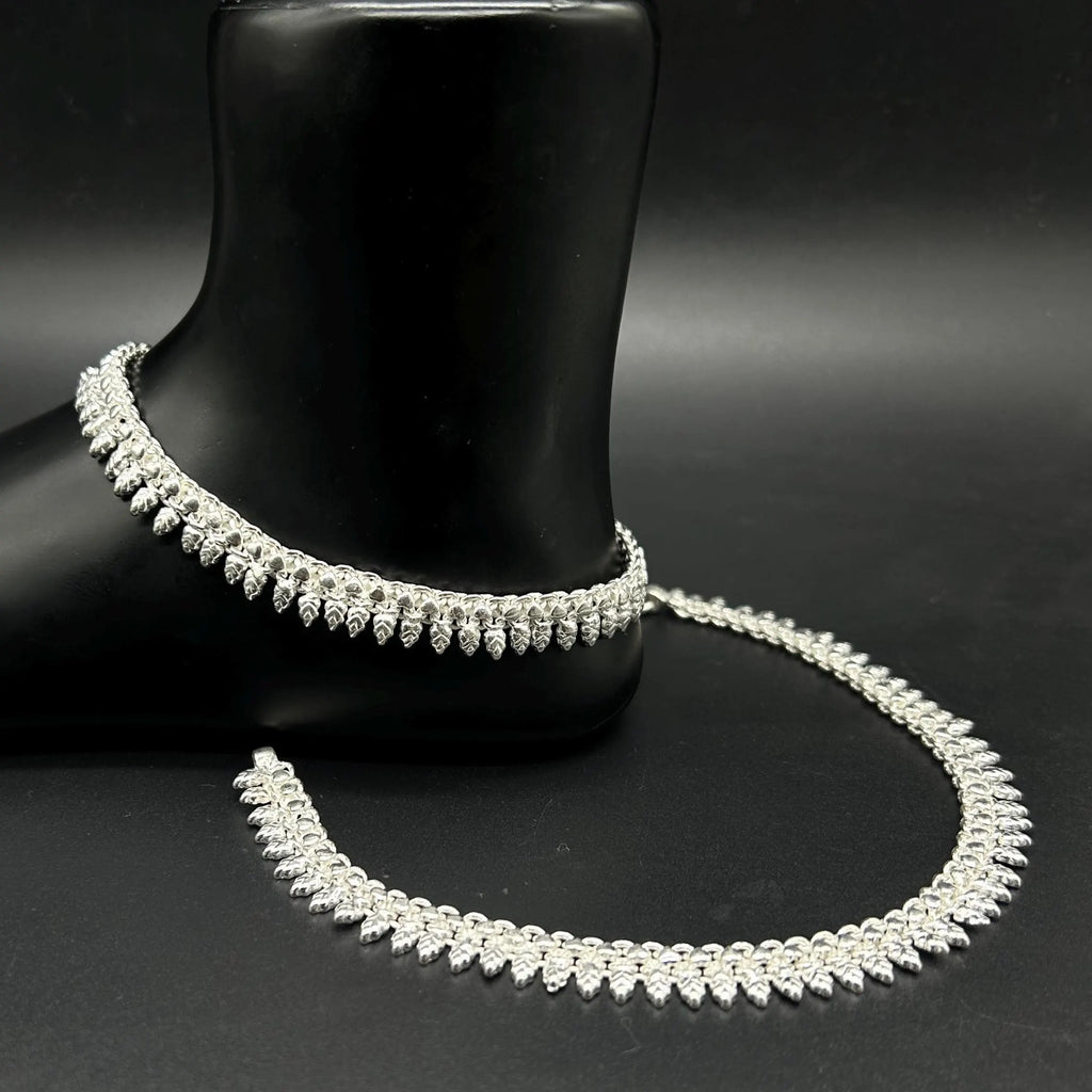 925 Sterling Silver Anklet / Silver Payal