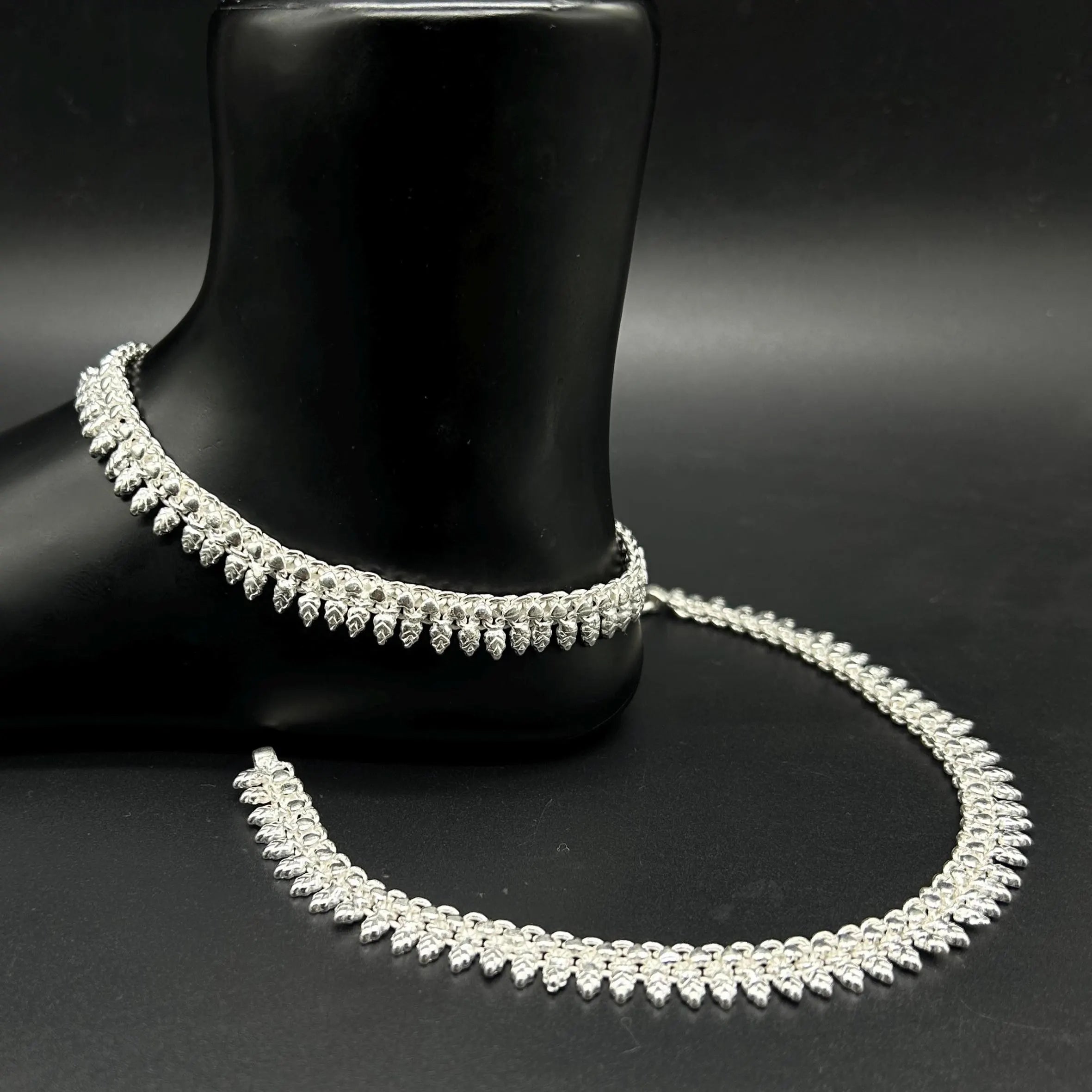 925 Sterling Silver Anklet / Silver Payal