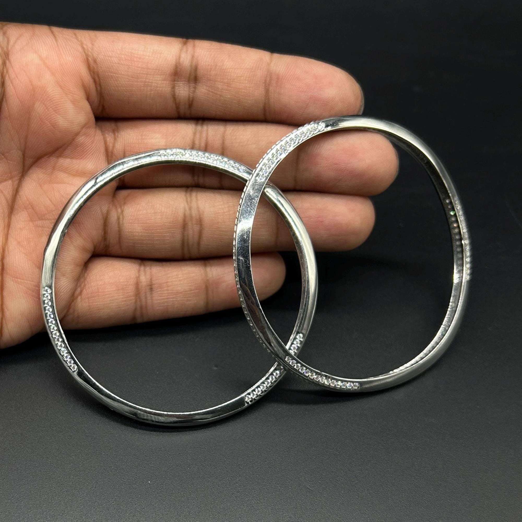 925 Sterling Silver Bangle for Girls and Women