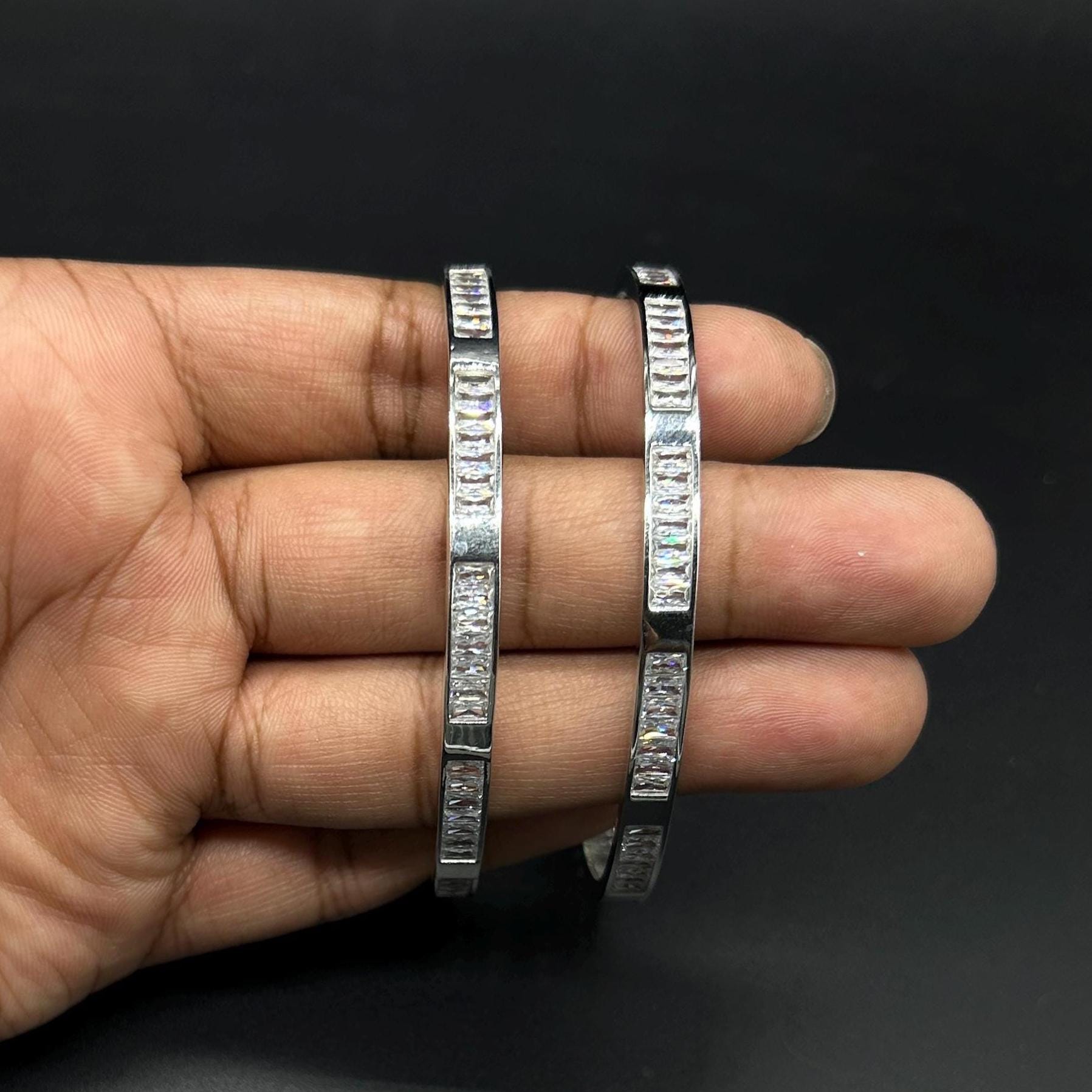 925 Sterling Silver Bangles For Girls And Woman