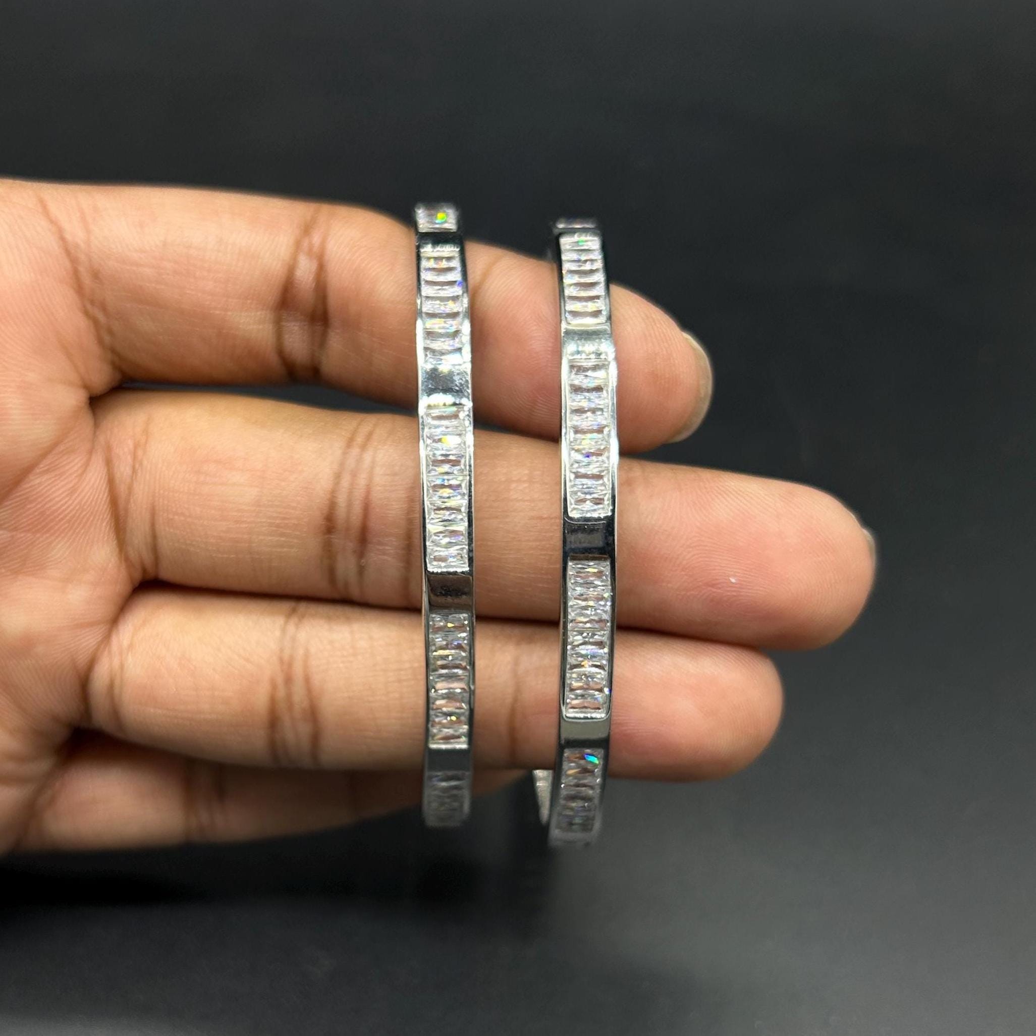 925 Sterling Silver Bangles For Girls And Woman