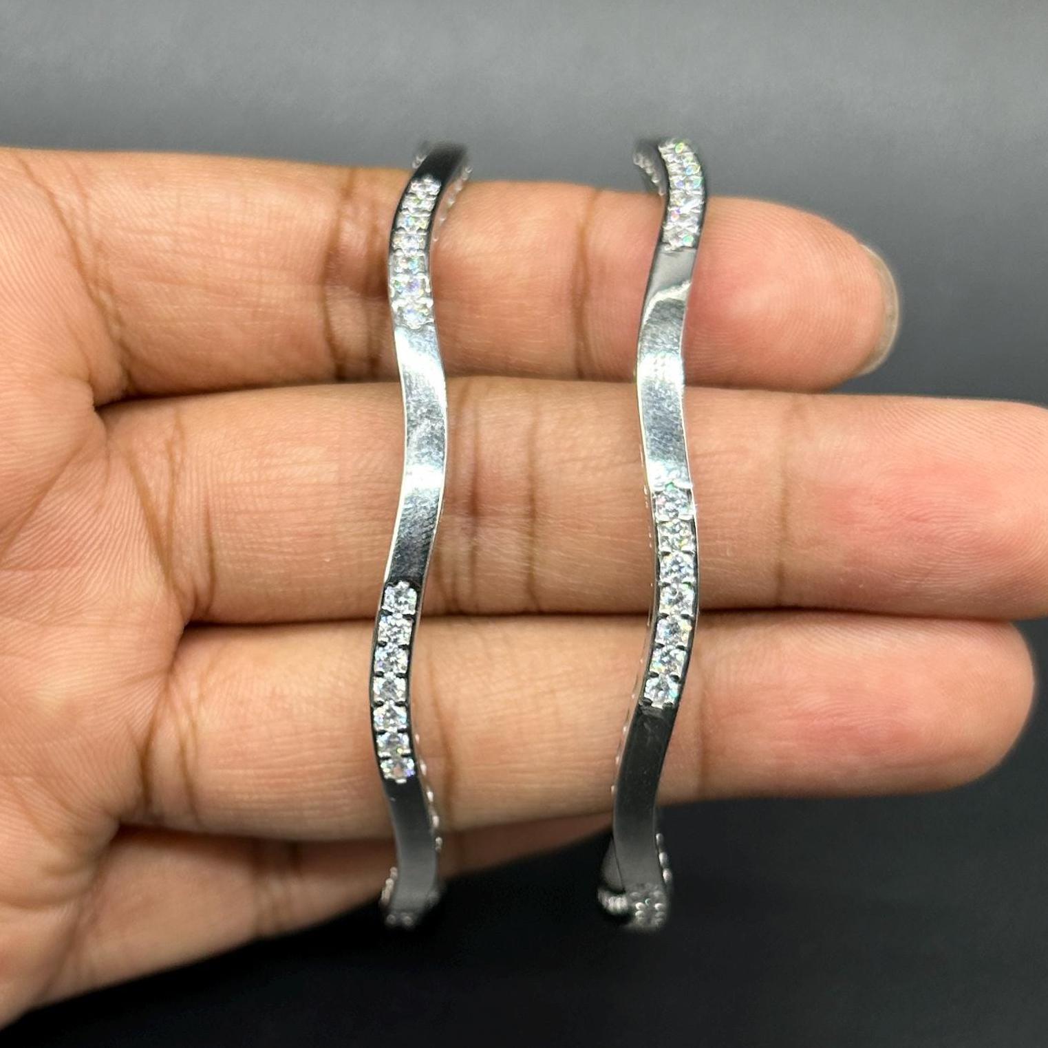 925 Sterling Silver Bangle for Girls and Women