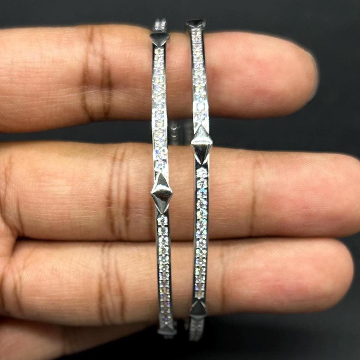 925 Sterling Silver Bangles For Girls And Women