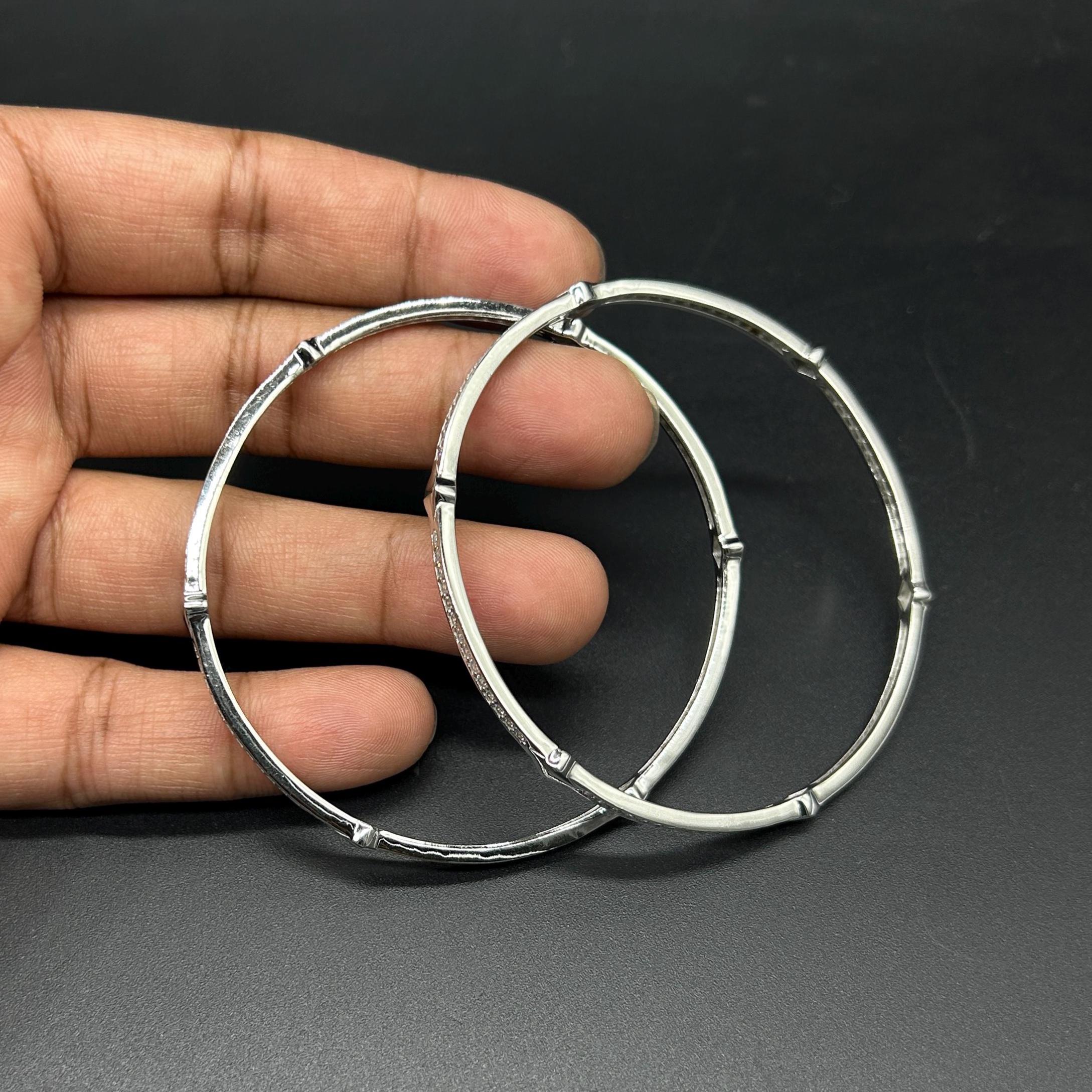 925 Sterling Silver Bangles For Girls And Women