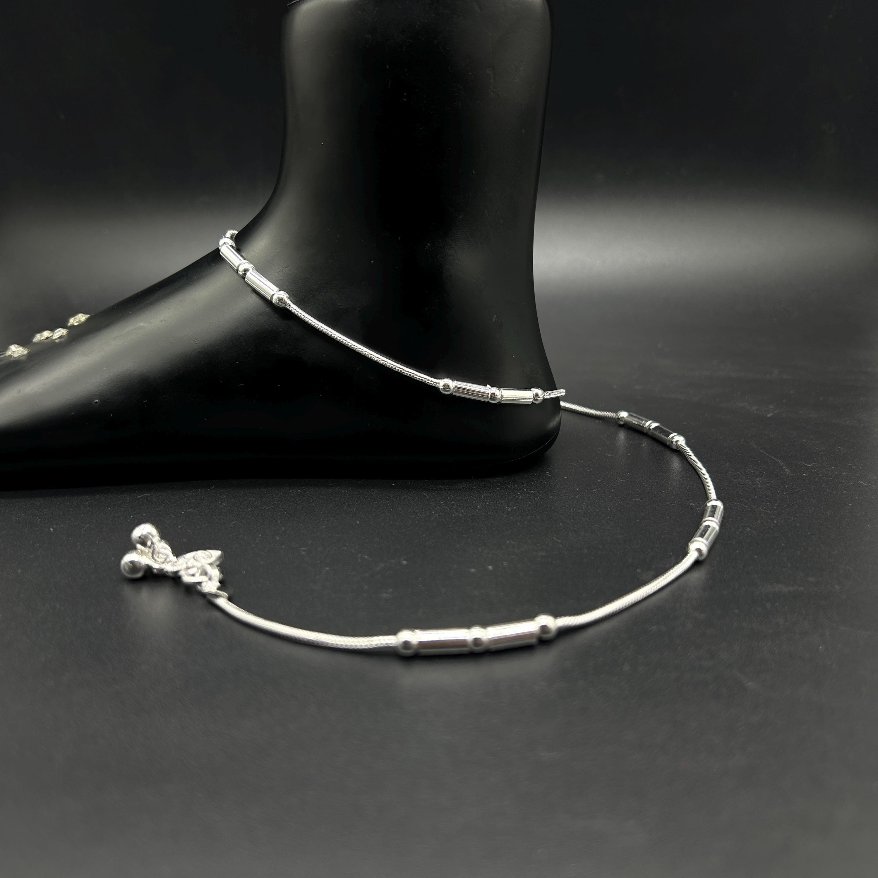 925 Sterling Silver / Silver Payal / Silver Anklet / Silver Bride Anklet / Silver Payal / Silver Designer Payal