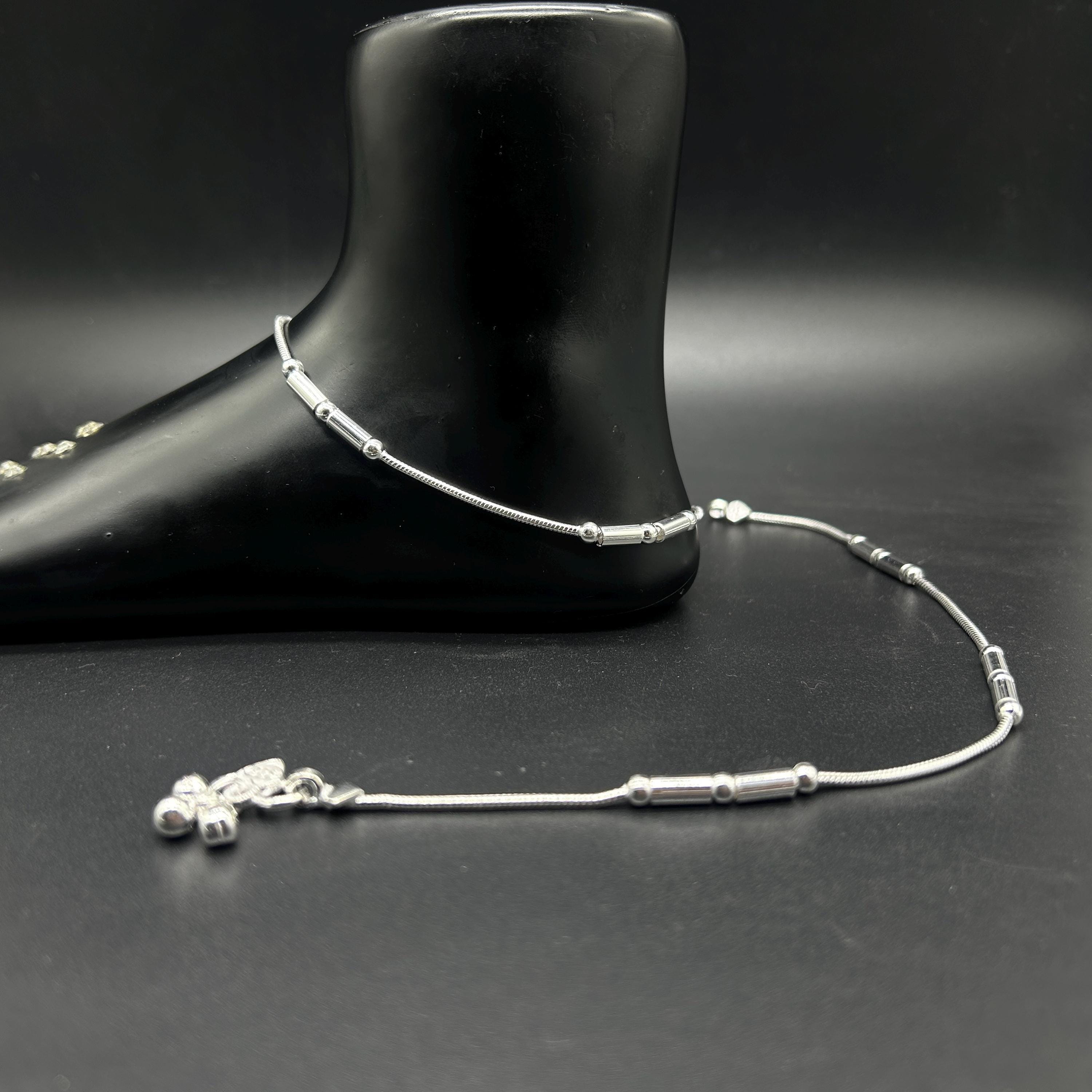 925 Sterling Silver / Silver Payal / Silver Anklet / Silver Bride Anklet / Silver Payal / Silver Designer Payal