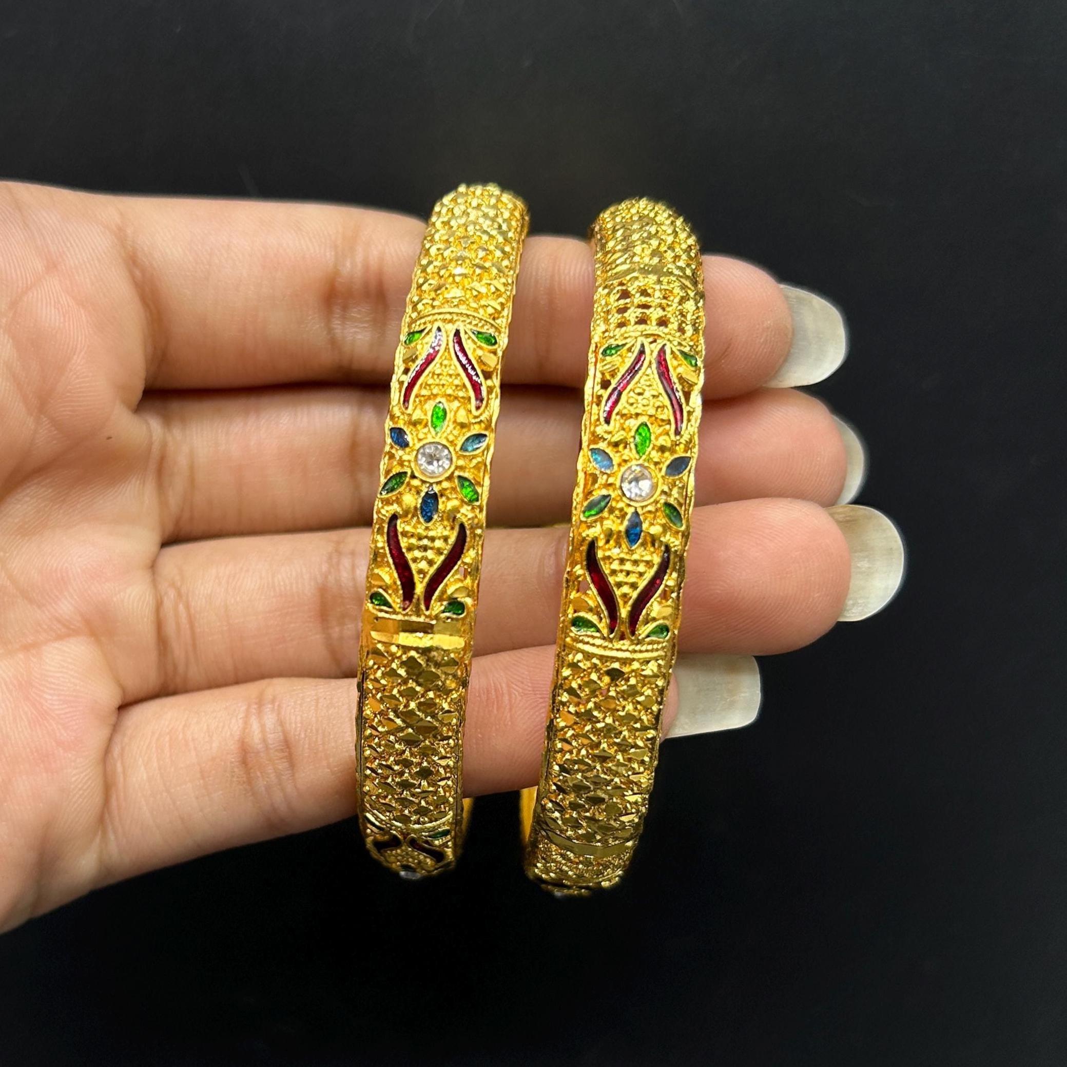 Matte finish Bangles/ Designer Bangles / Indian Fashion Jewelry/ Bangles/ Matte Finish/ Delicate Bangles