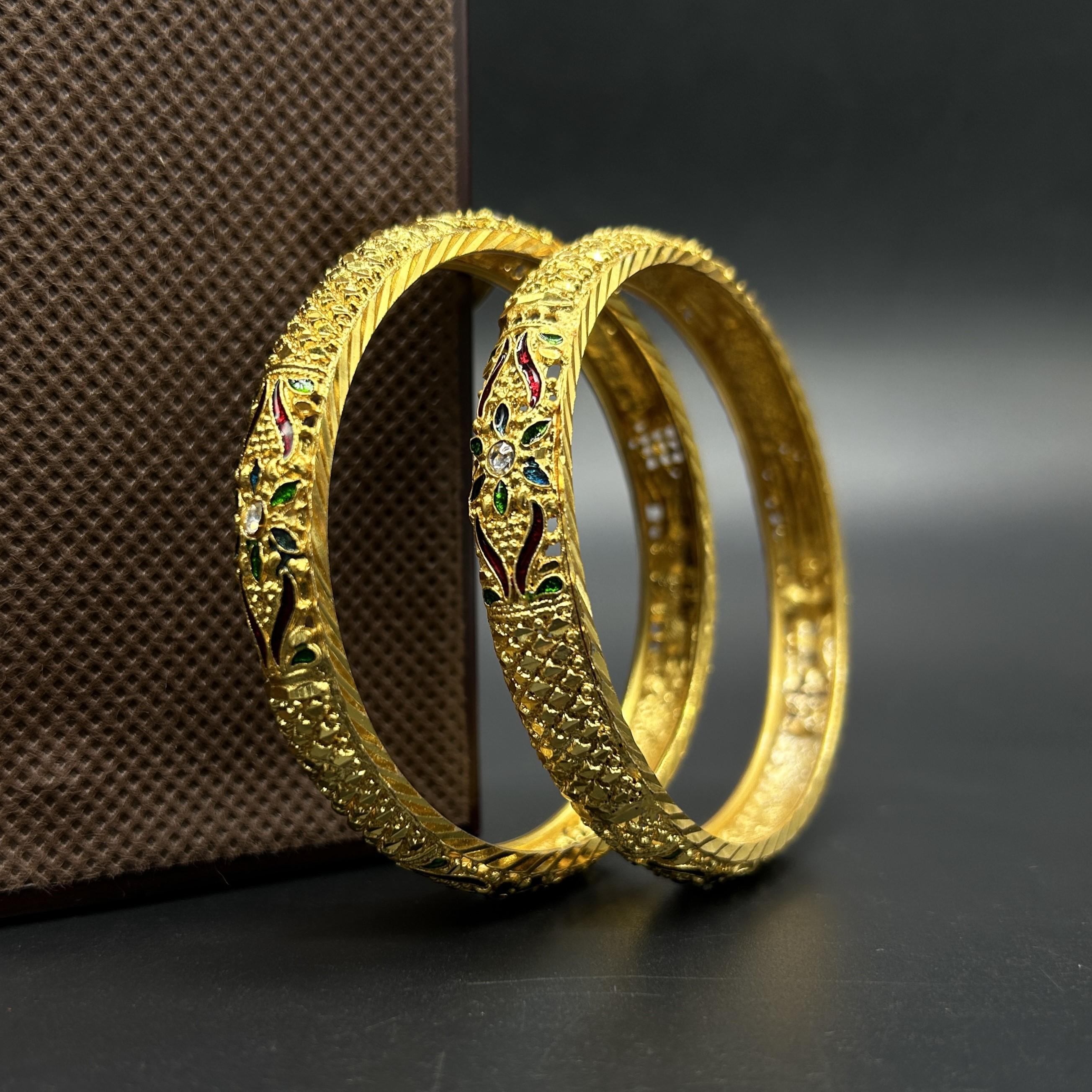 Matte finish Bangles/ Designer Bangles / Indian Fashion Jewelry/ Bangles/ Matte Finish/ Delicate Bangles