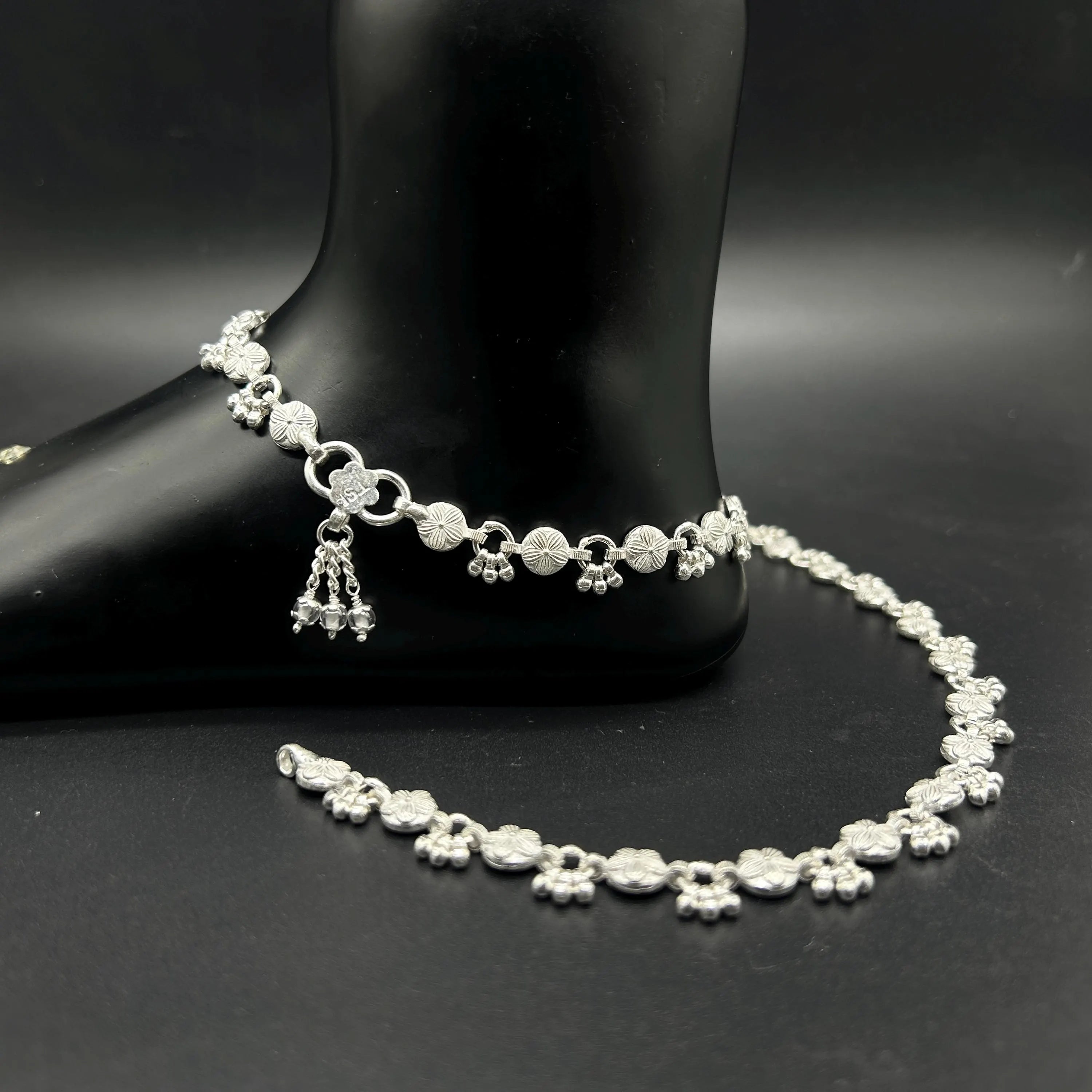 925 Sterling Silver Anklet / Silver Payal / Silver Anklet / Silver Bride Anklet / Silver Payal / Silver Designer Payal