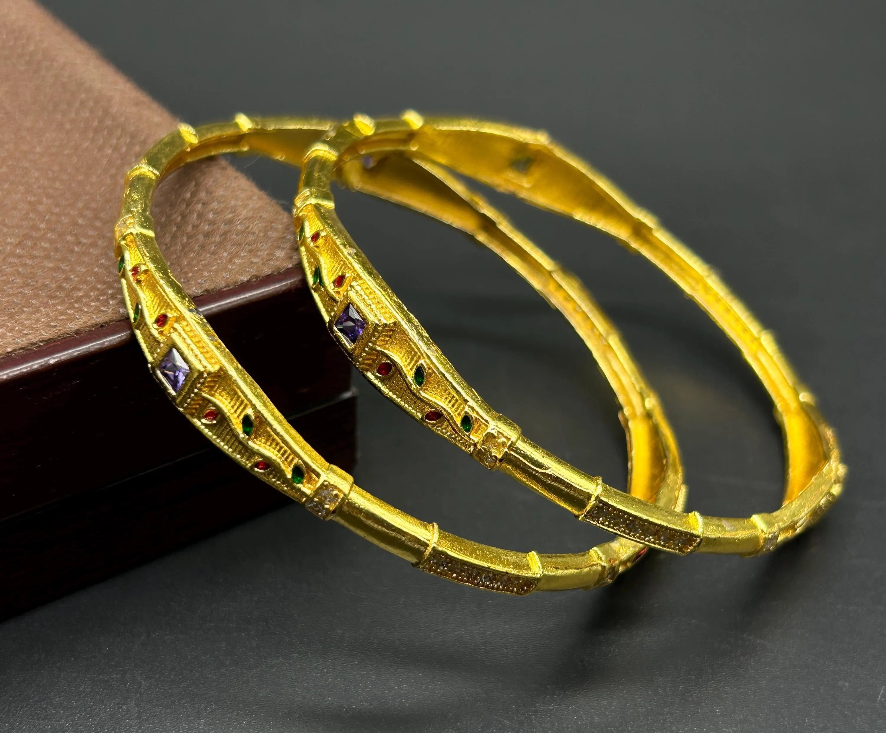 Matte finish Bangles/ Designer Bangles / Indian Fashion Jewelry/ Bangles/ Matte Finish/ Delicate Bangles