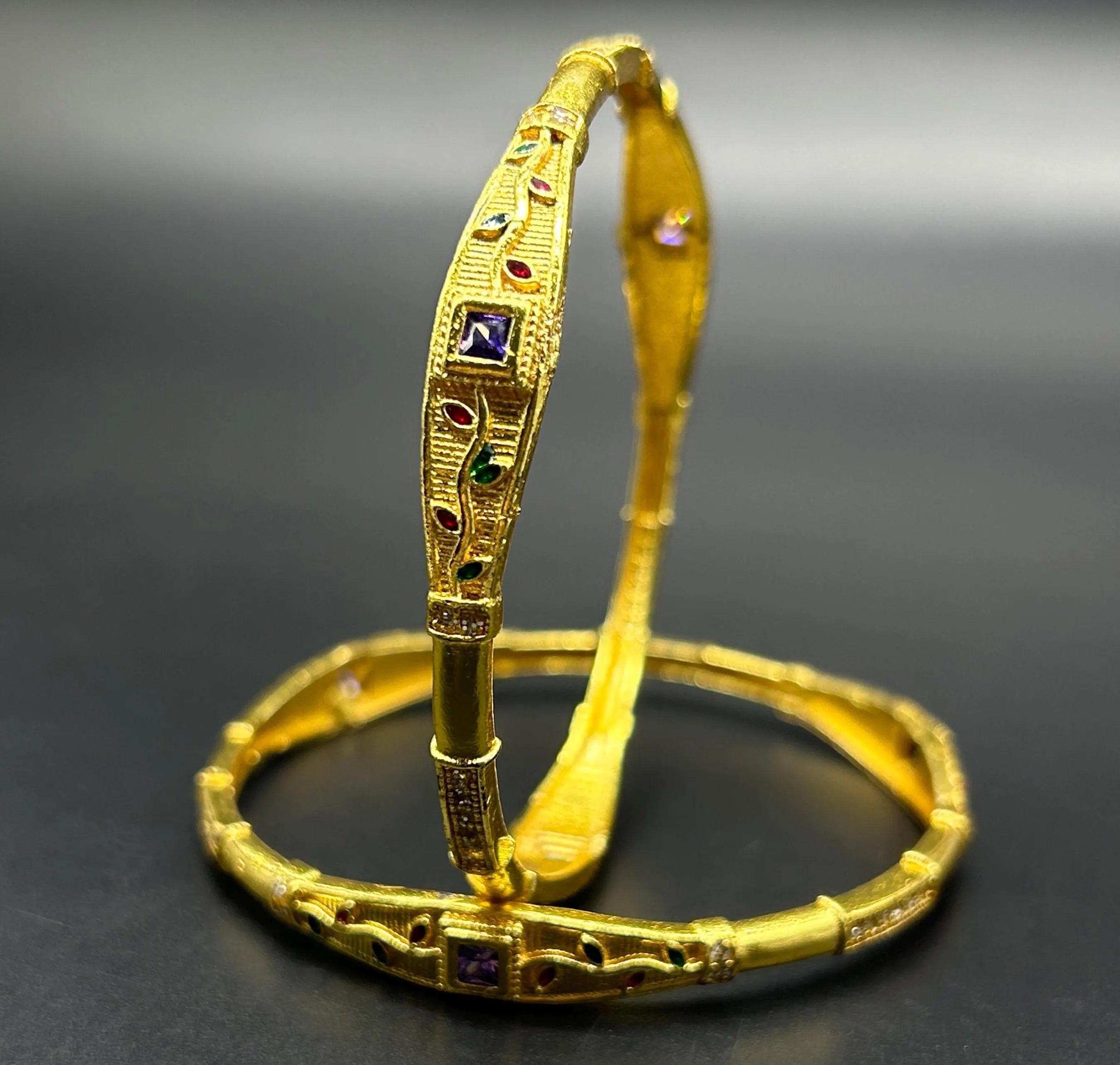 Matte finish Bangles/ Designer Bangles / Indian Fashion Jewelry/ Bangles/ Matte Finish/ Delicate Bangles