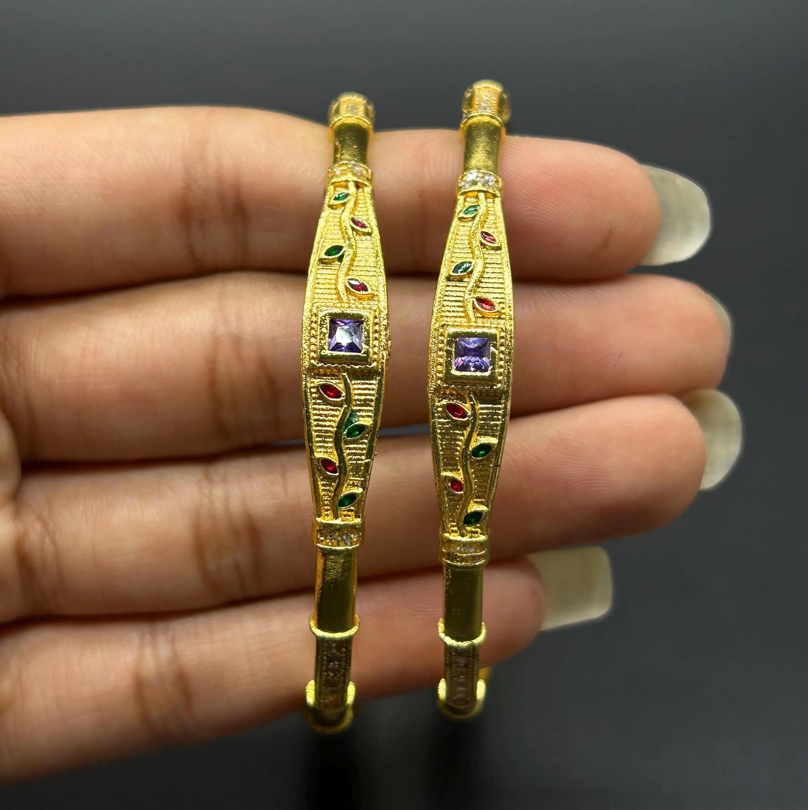 Matte finish Bangles/ Designer Bangles / Indian Fashion Jewelry/ Bangles/ Matte Finish/ Delicate Bangles