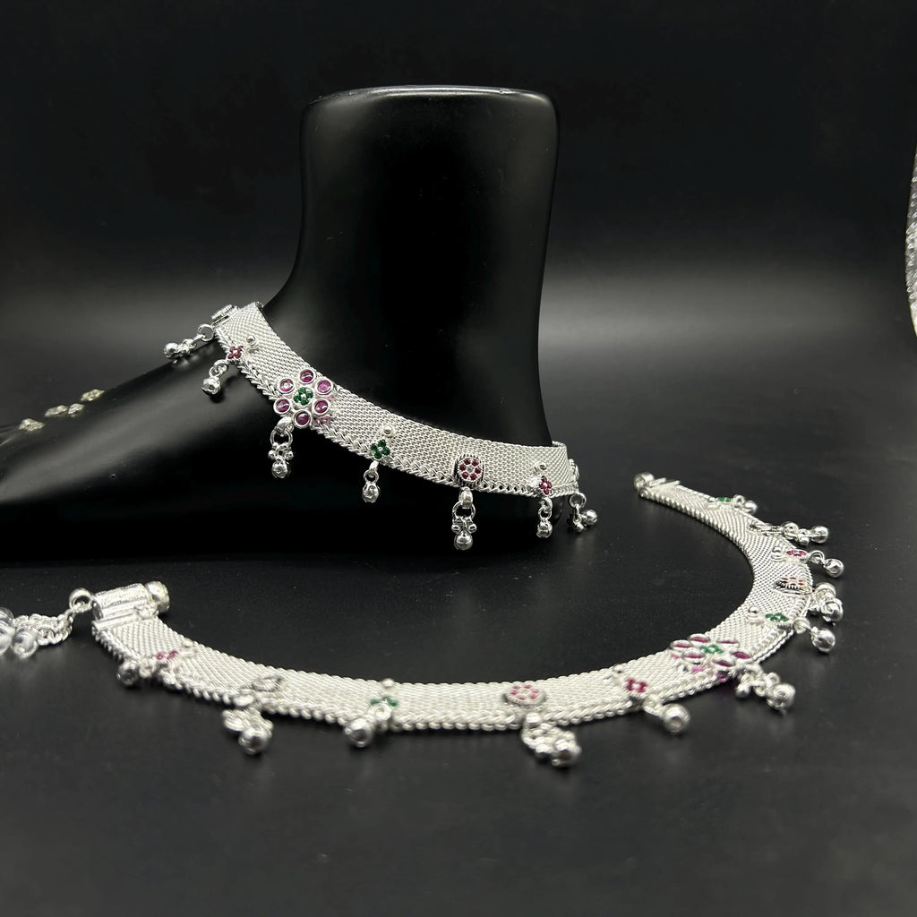 925 Sterling Silver Anklet / Silver Payal / Silver Anklet / Silver Bride Anklet / Silver Payal / Silver Designer Payal