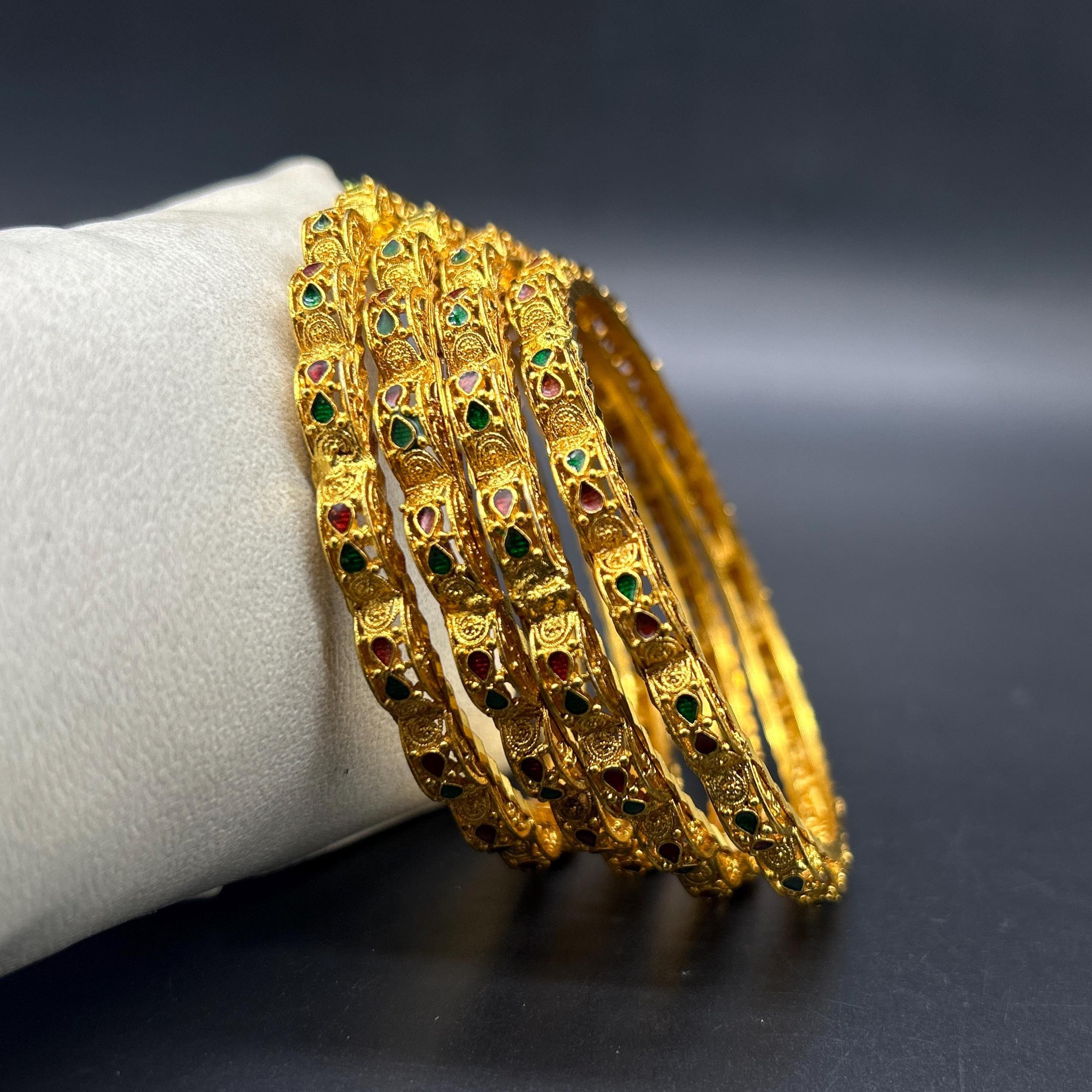 Matte finish Bangles/ Designer Bangles / Indian Fashion Jewelry/ Bangles/ Matte Finish/ Delicate Bangles