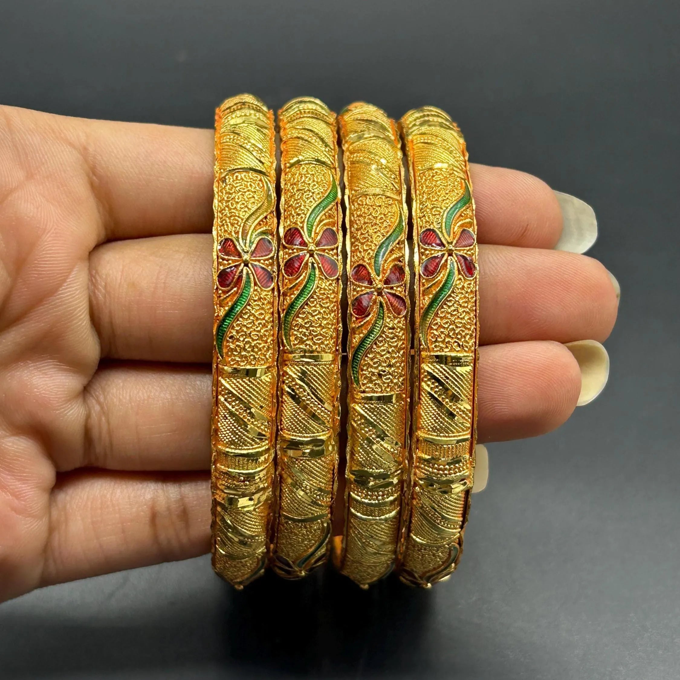 Matte finish Bangles/ Designer Bangles / Indian Fashion Jewelry/ Bangles/ Matte Finish/ Delicate Bangles