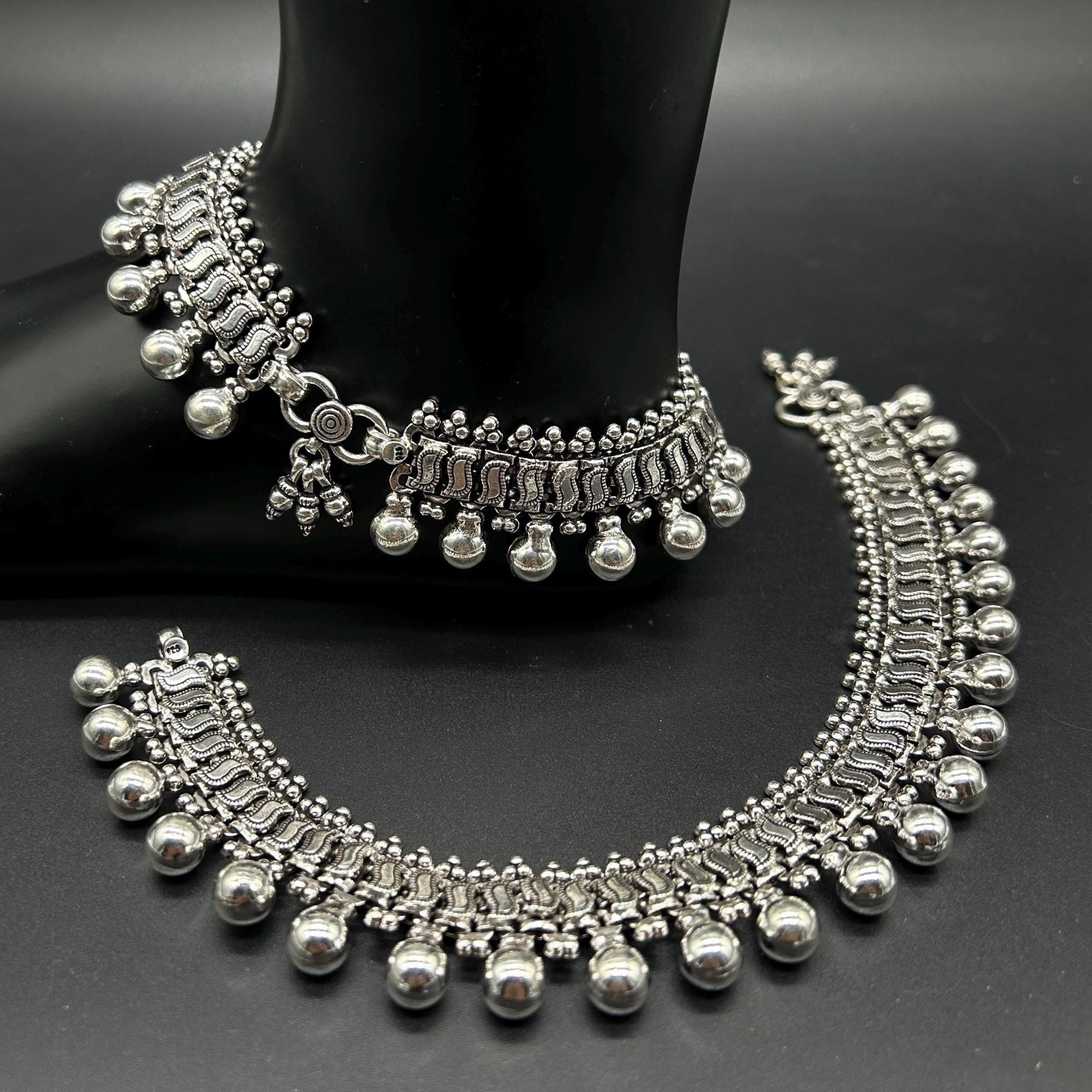 925 Sterling Silver Anklet / Silver Payal / Silver Anklet / Silver Bride Anklet / Silver Payal / Silver Designer Payal