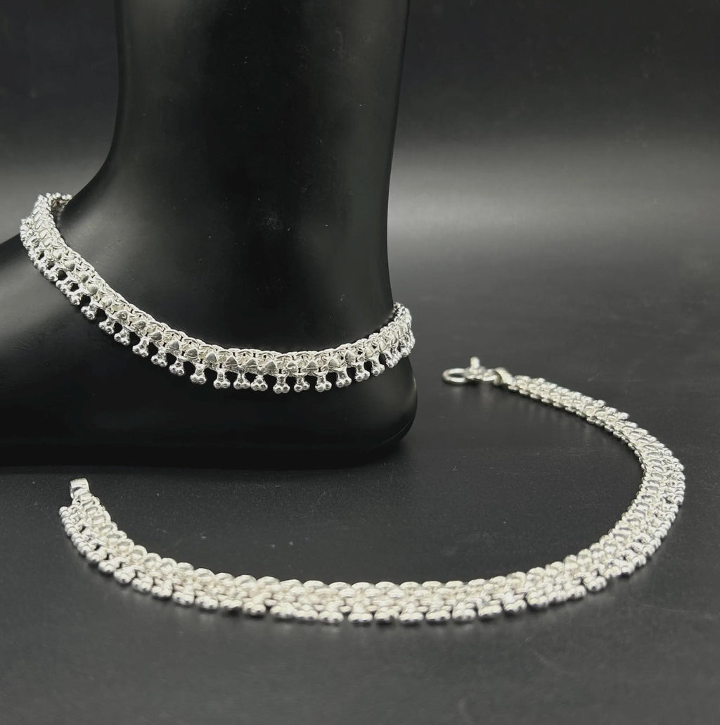 925 Sterling Silver Anklet / Silver Payal / Silver Anklet / Silver Bride Anklet / Silver Payal / Silver Designer Payal
