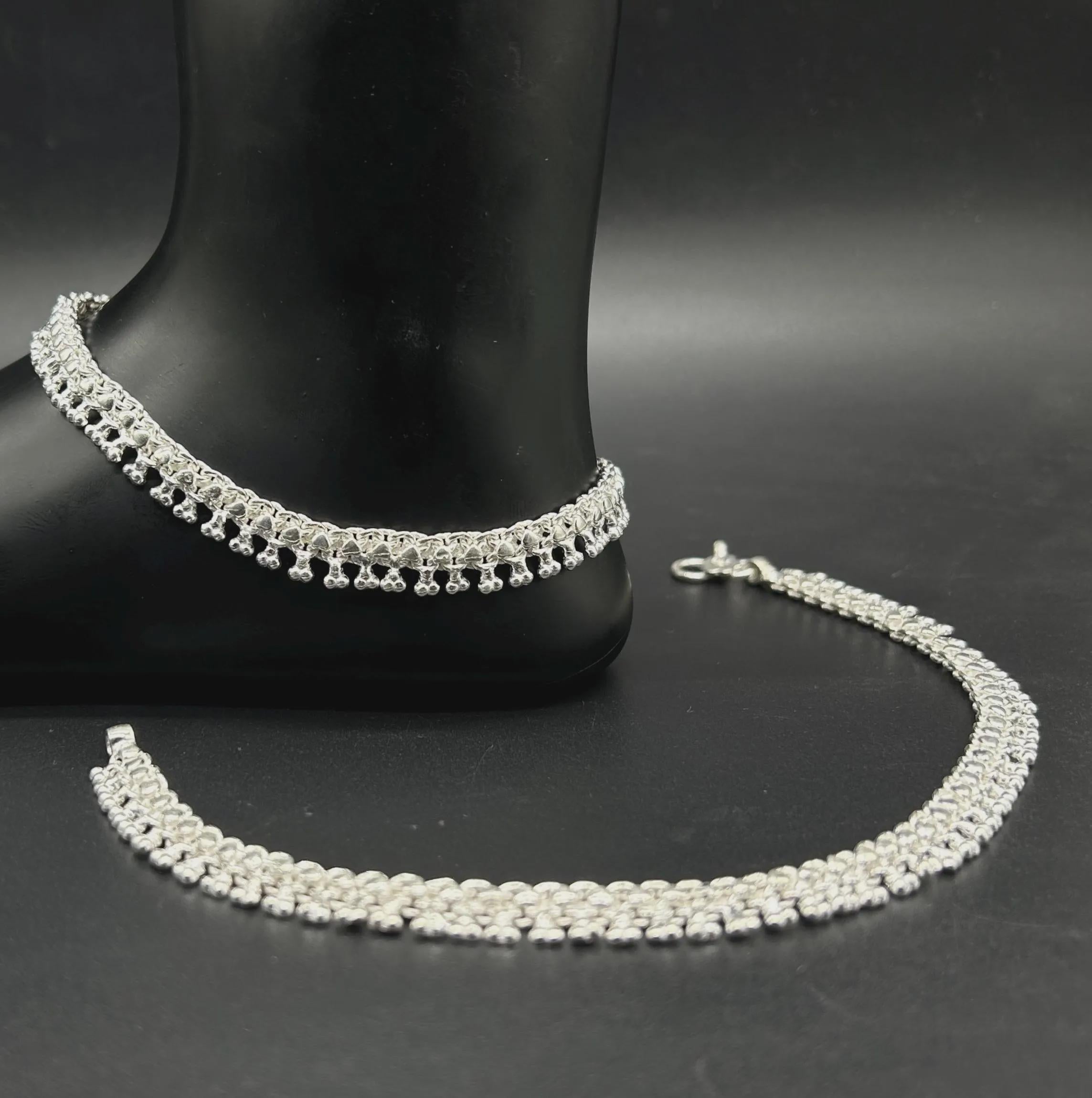 925 Sterling Silver Anklet / Silver Payal / Silver Anklet / Silver Bride Anklet / Silver Payal / Silver Designer Payal