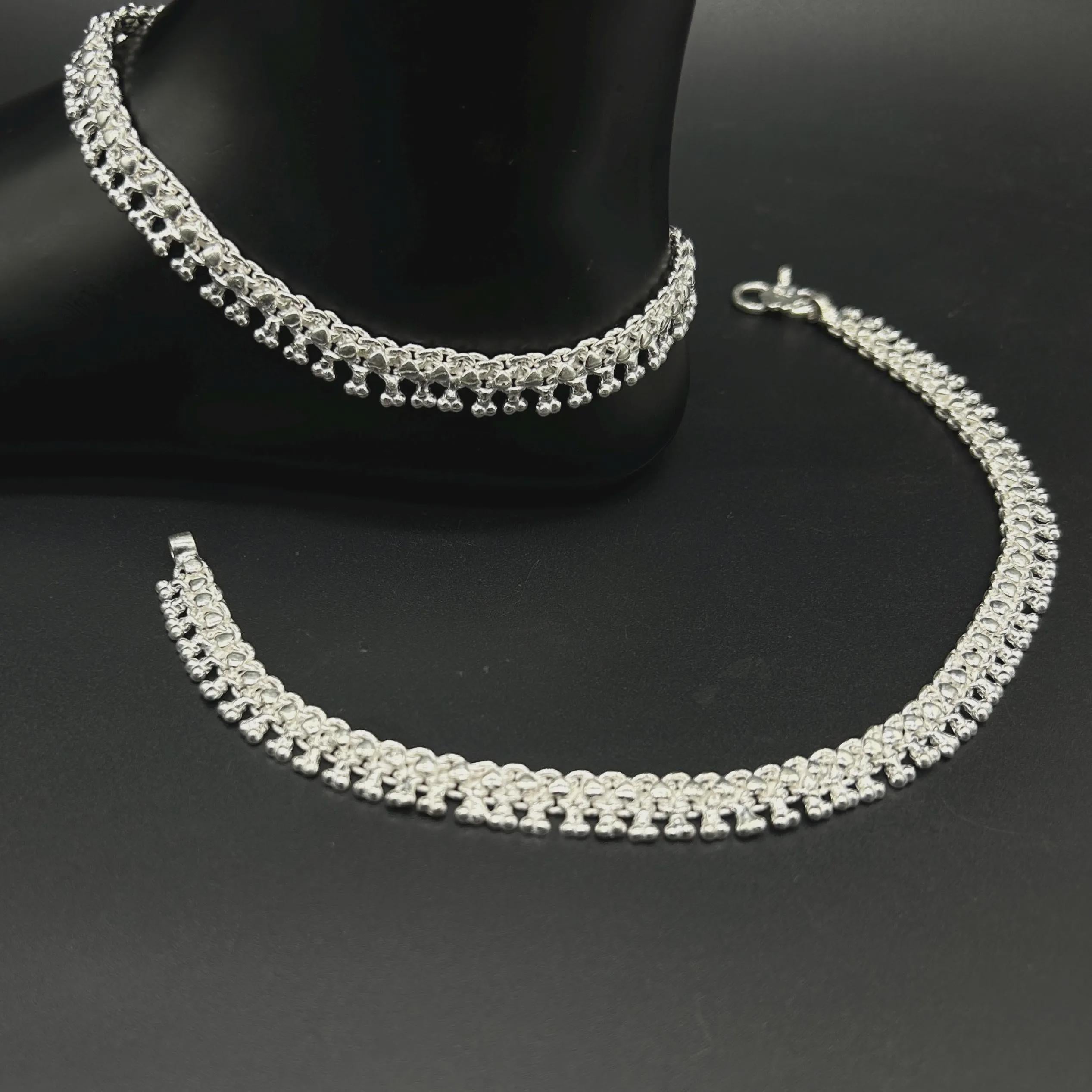 925 Sterling Silver Anklet / Silver Payal / Silver Anklet / Silver Bride Anklet / Silver Payal / Silver Designer Payal