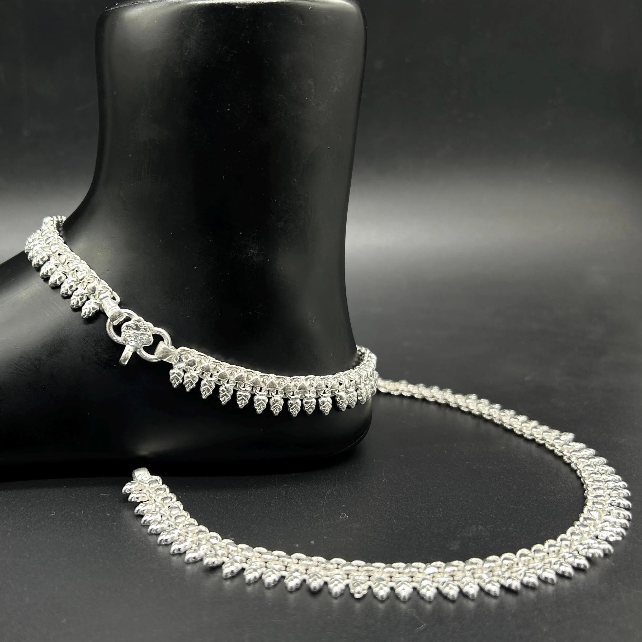925 Sterling Silver Anklet / Silver Payal