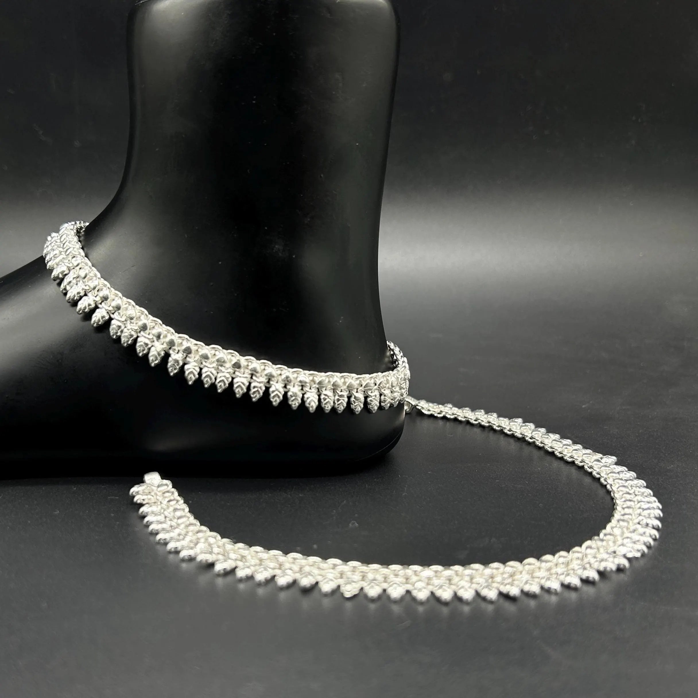 925 Sterling Silver Anklet / Silver Payal