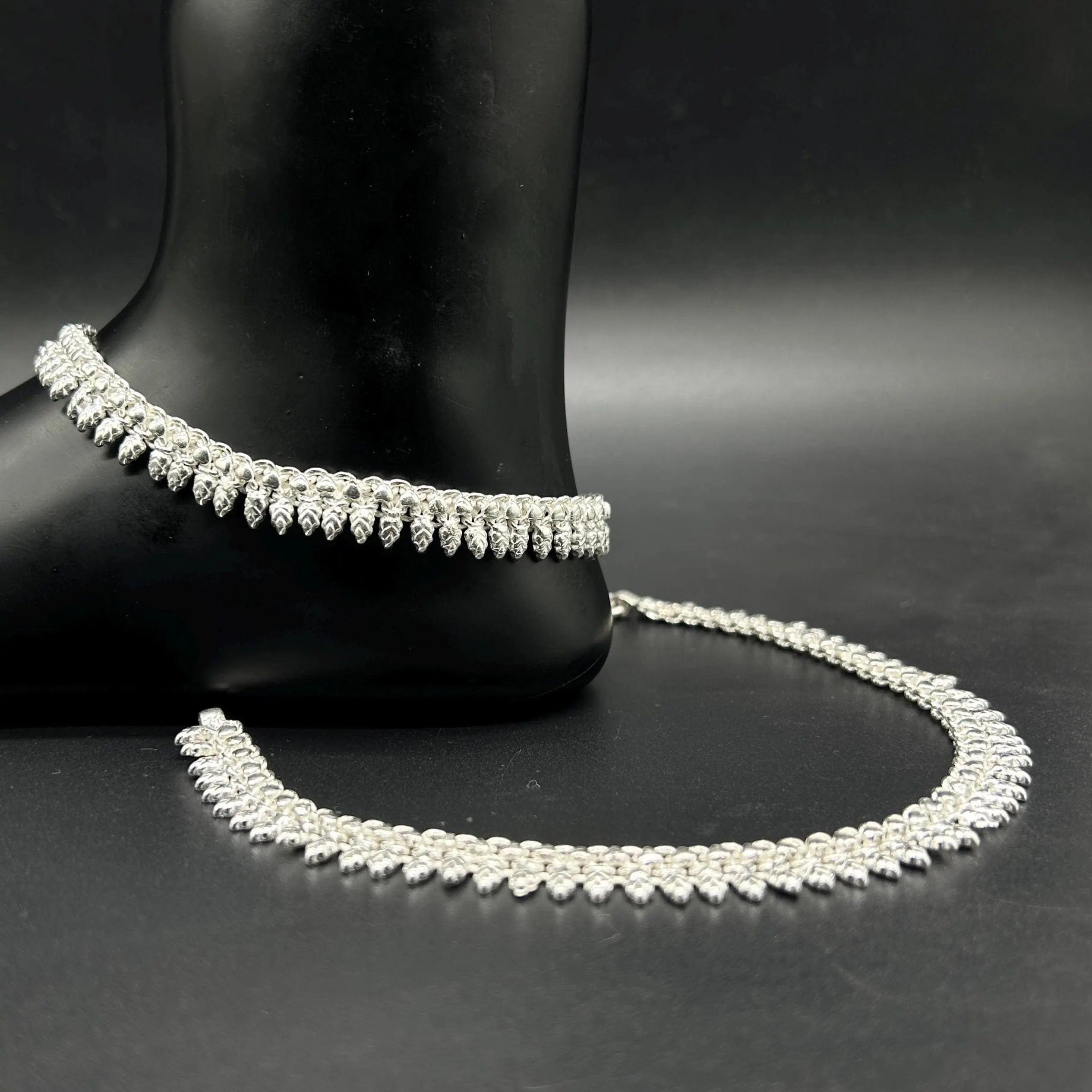 925 Sterling Silver Anklet / Silver Payal