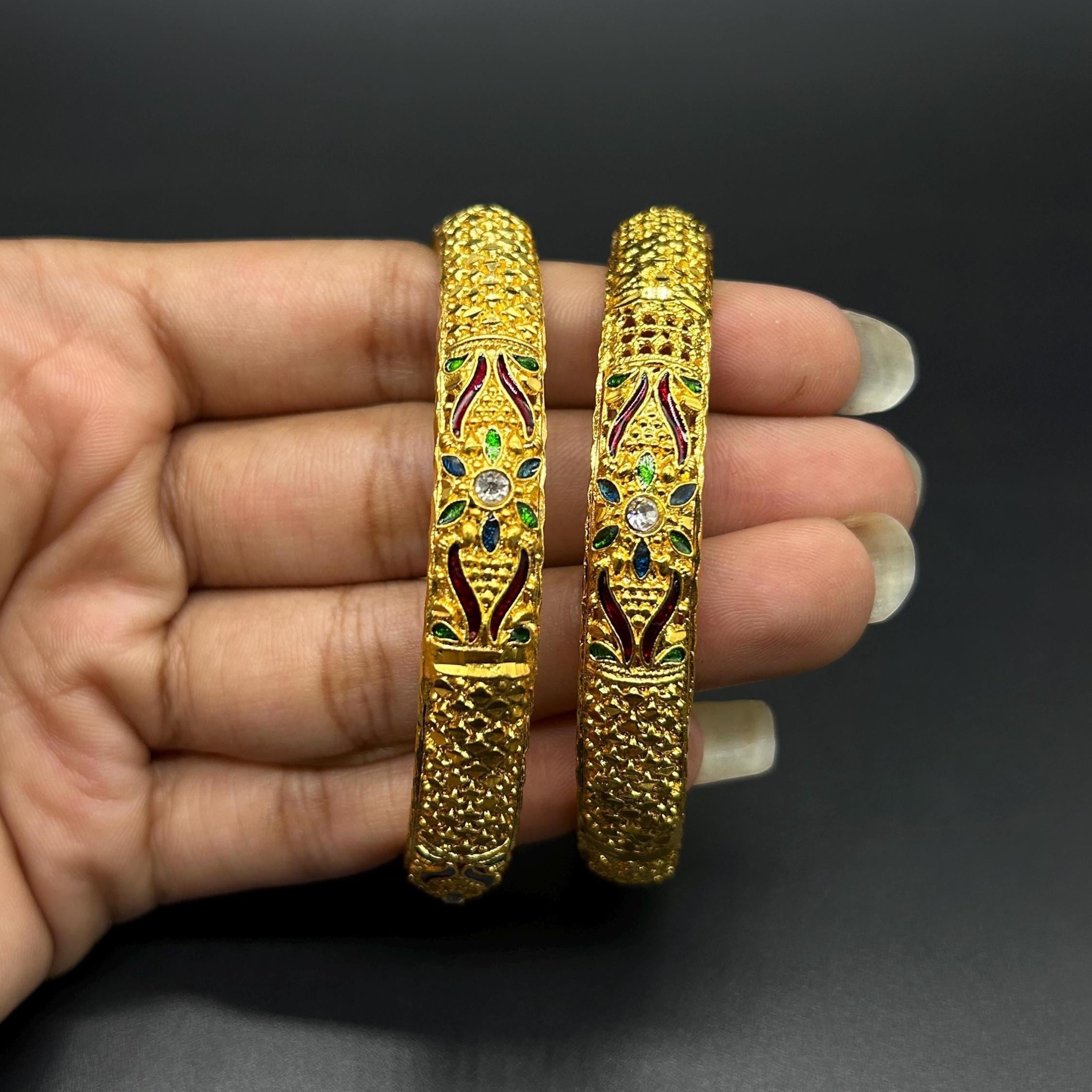 Matte finish Bangles/ Designer Bangles / Indian Fashion Jewelry/ Bangles/ Matte Finish/ Delicate Bangles