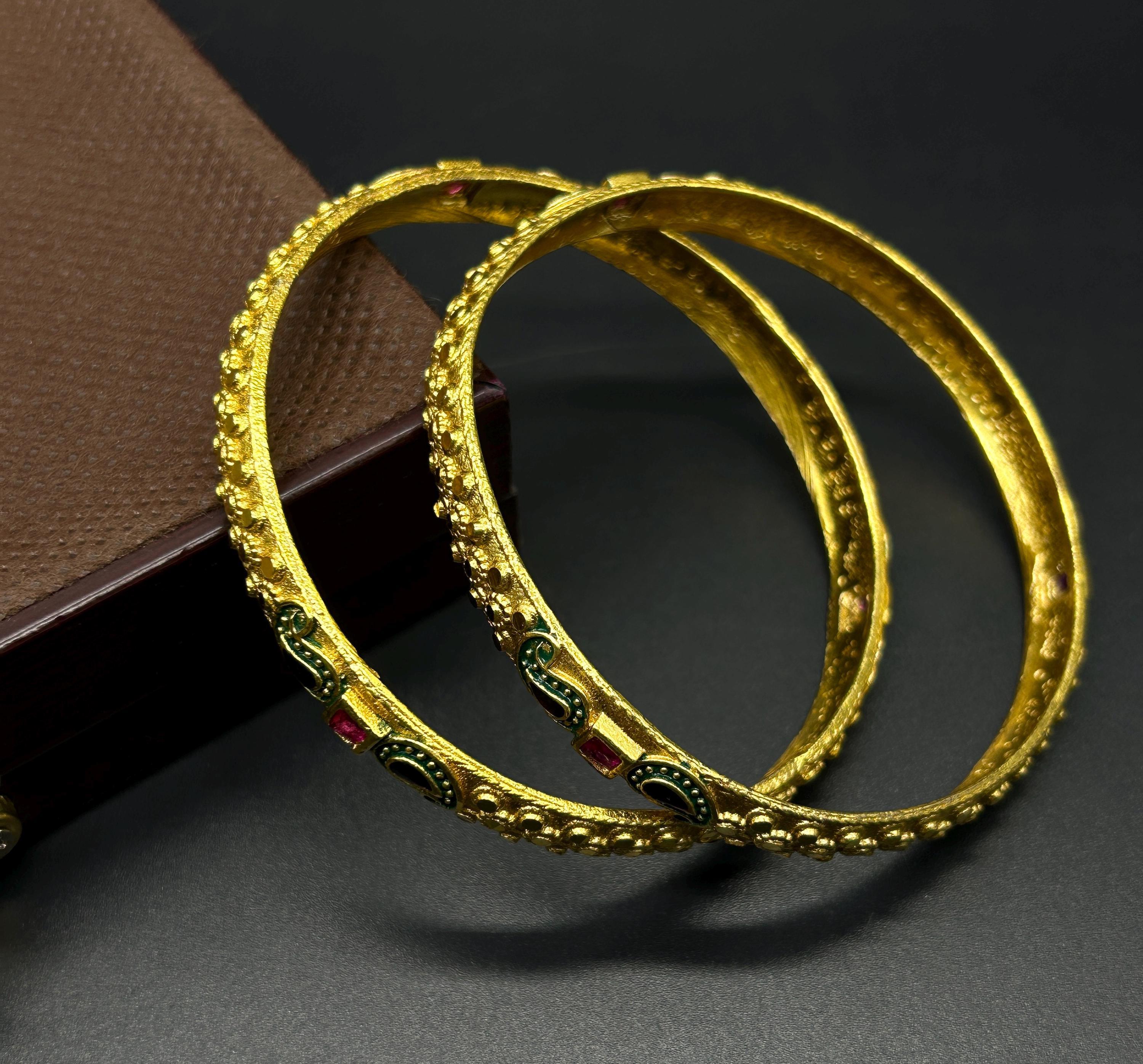 Matte finish Bangles/ Designer Bangles / Indian Fashion Jewelry/ Bangles/ Matte Finish/ Delicate Bangles
