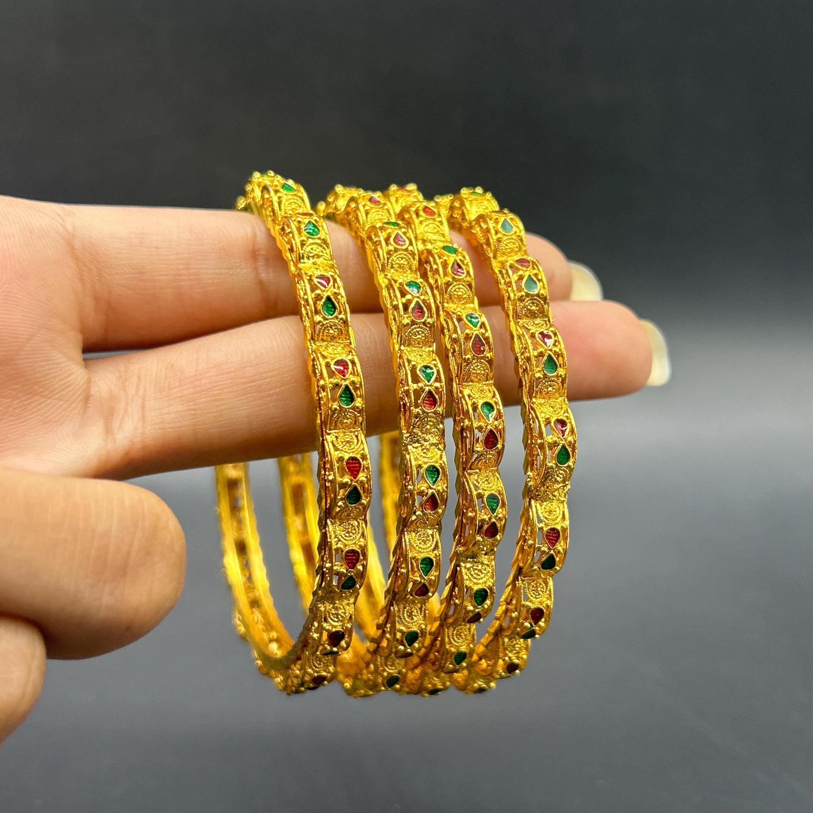 Matte finish Bangles/ Designer Bangles / Indian Fashion Jewelry/ Bangles/ Matte Finish/ Delicate Bangles