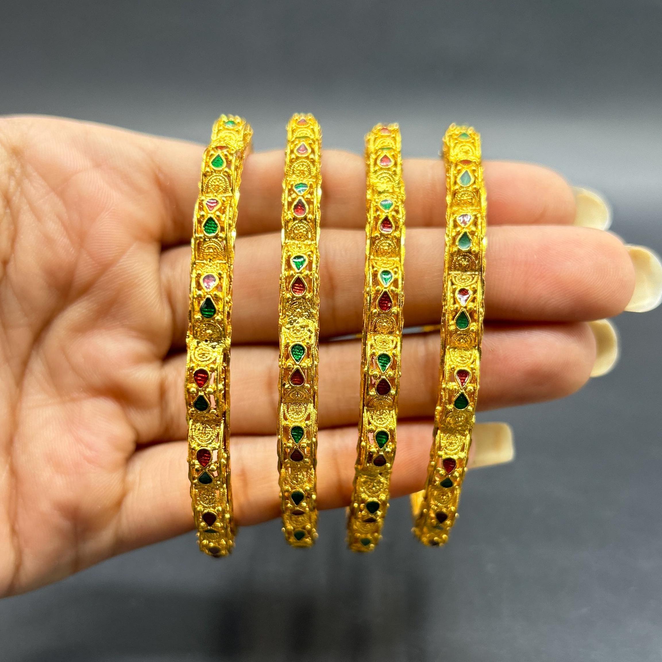 Matte finish Bangles/ Designer Bangles / Indian Fashion Jewelry/ Bangles/ Matte Finish/ Delicate Bangles
