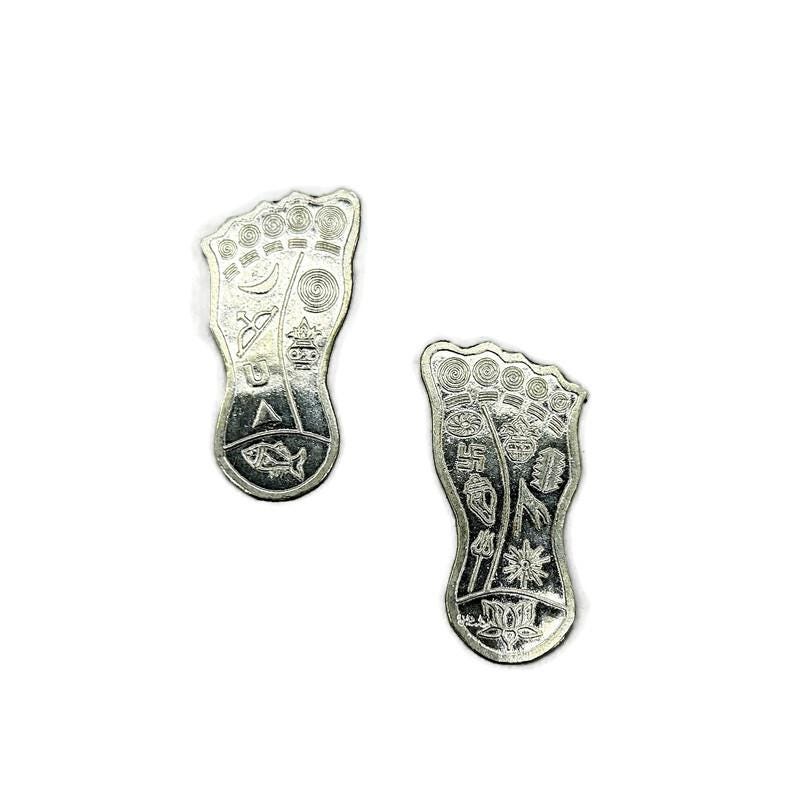 925 Sterling Silver Handmade Charan Paduka Or Slipper For Idol
