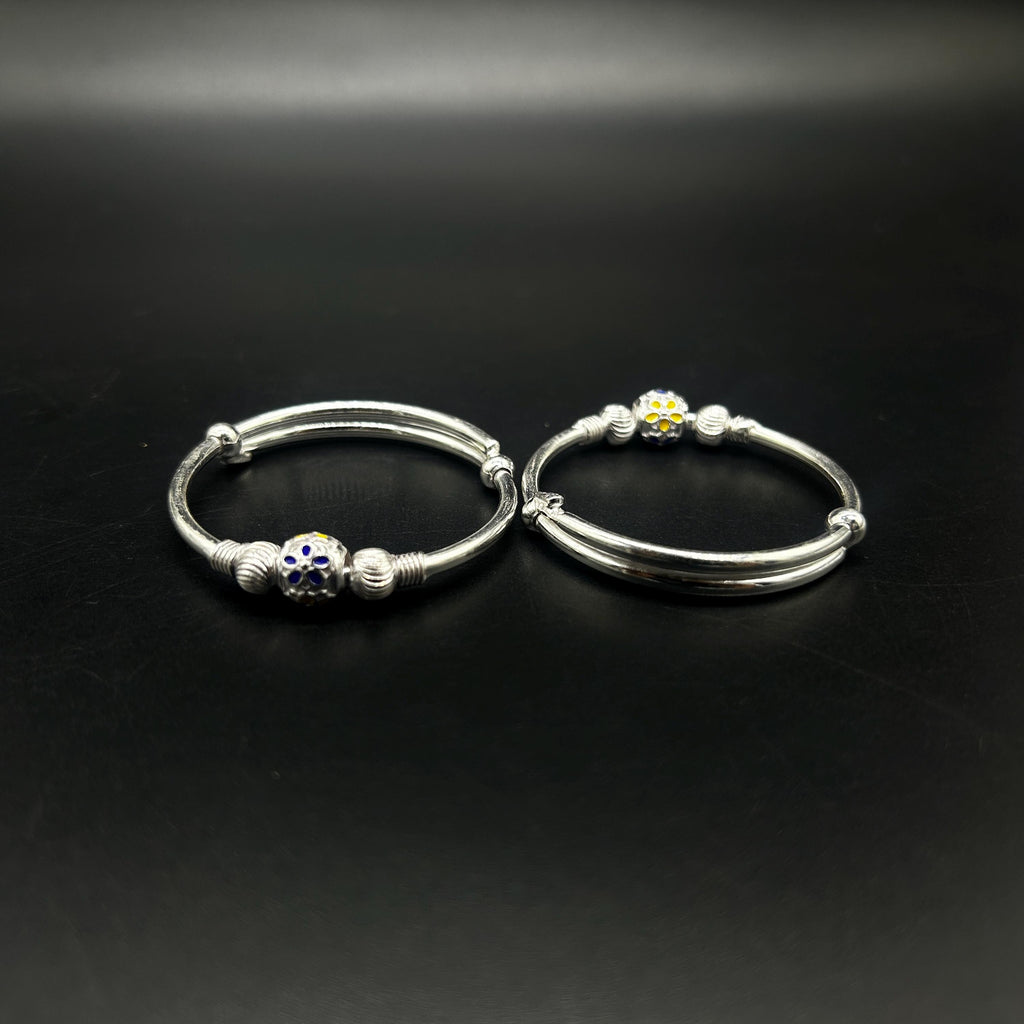 Sterling-Silver Baby Nazariya Kada Bangle for Baby Boy and Baby Girls