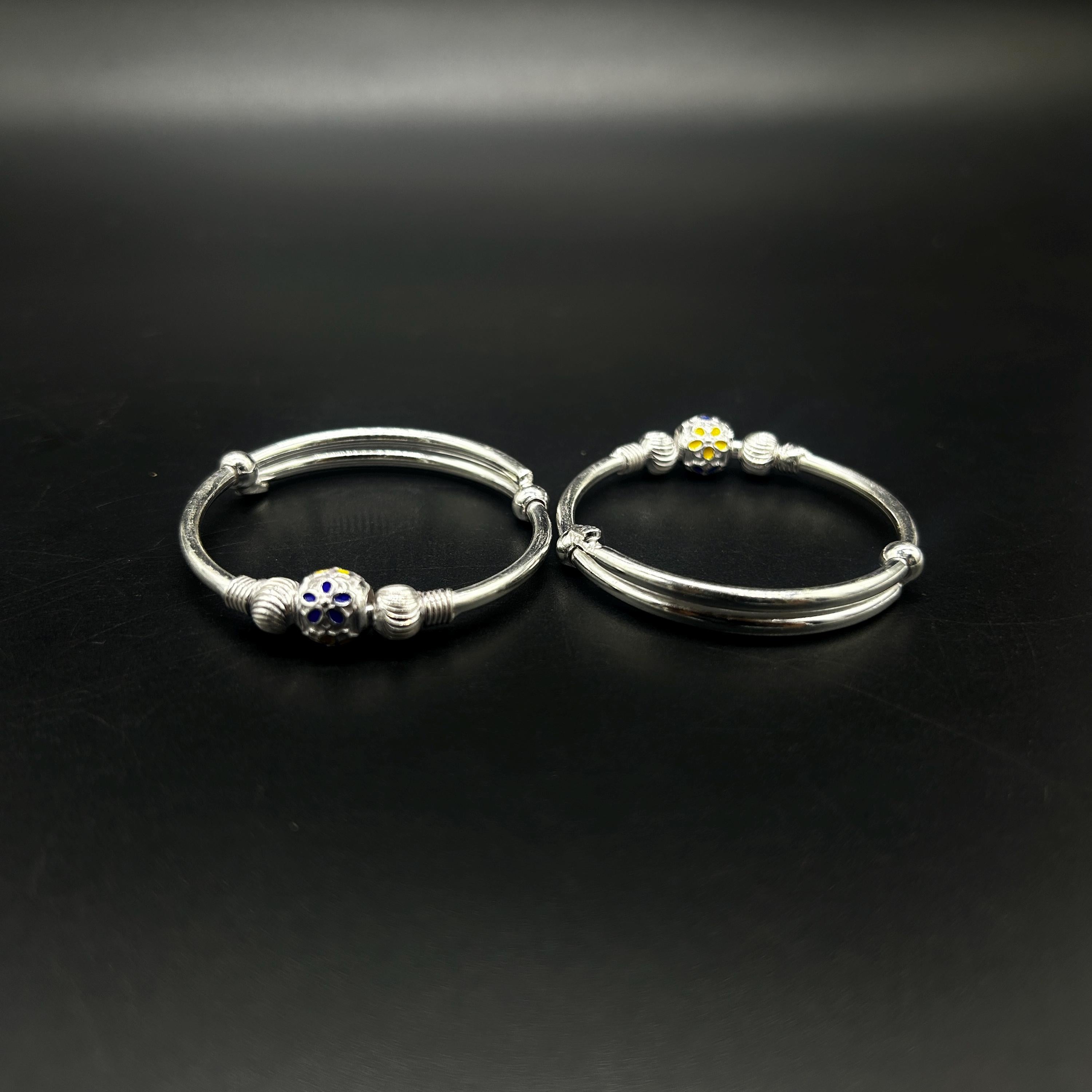 Sterling-Silver Baby Nazariya Kada Bangle for Baby Boy and Baby Girls