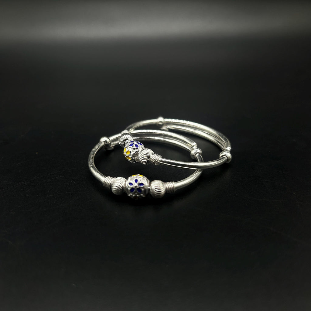 Sterling-Silver Baby Nazariya Kada Bangle for Baby Boy and Baby Girls