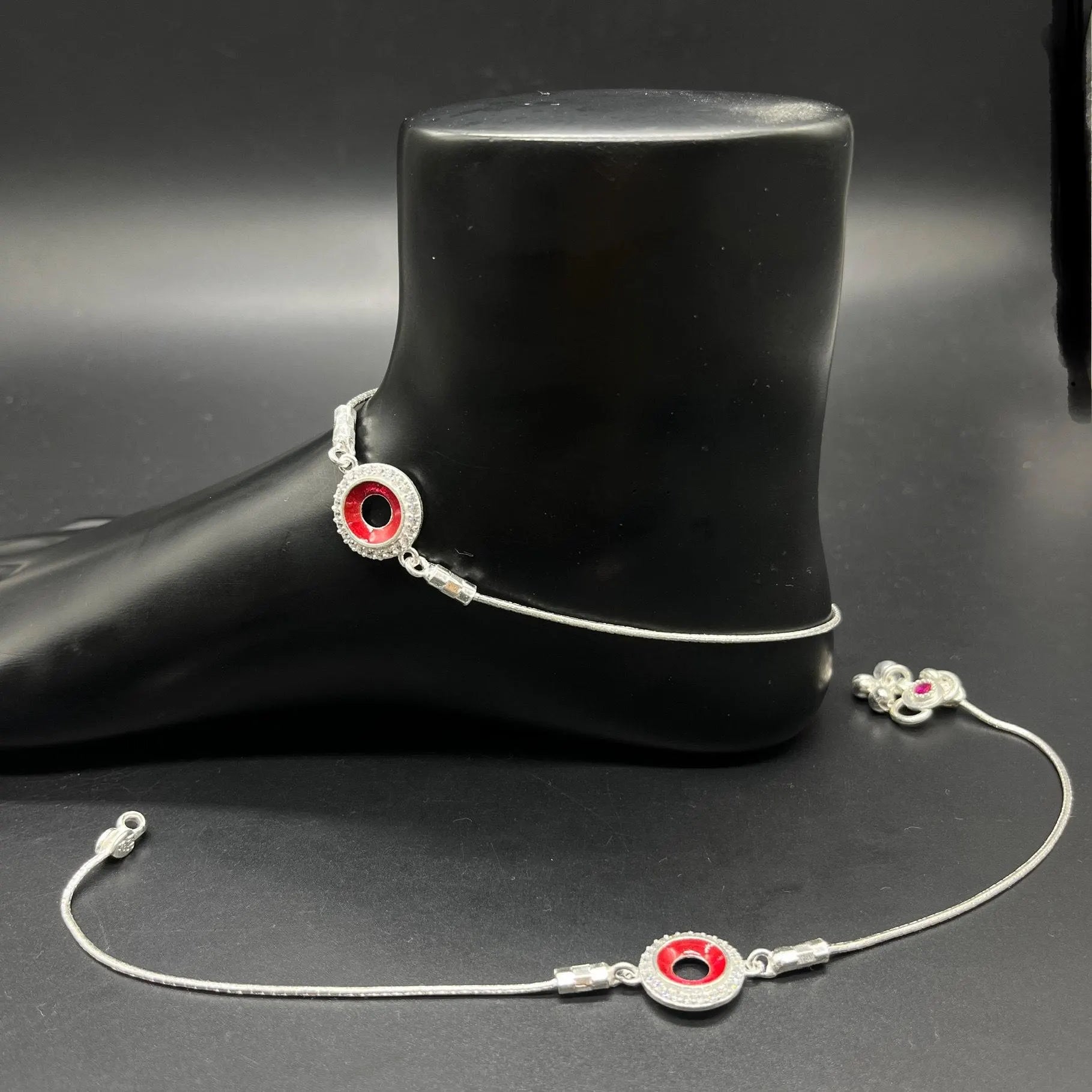 925 Sterling Silver Anklet / Silver Payal.