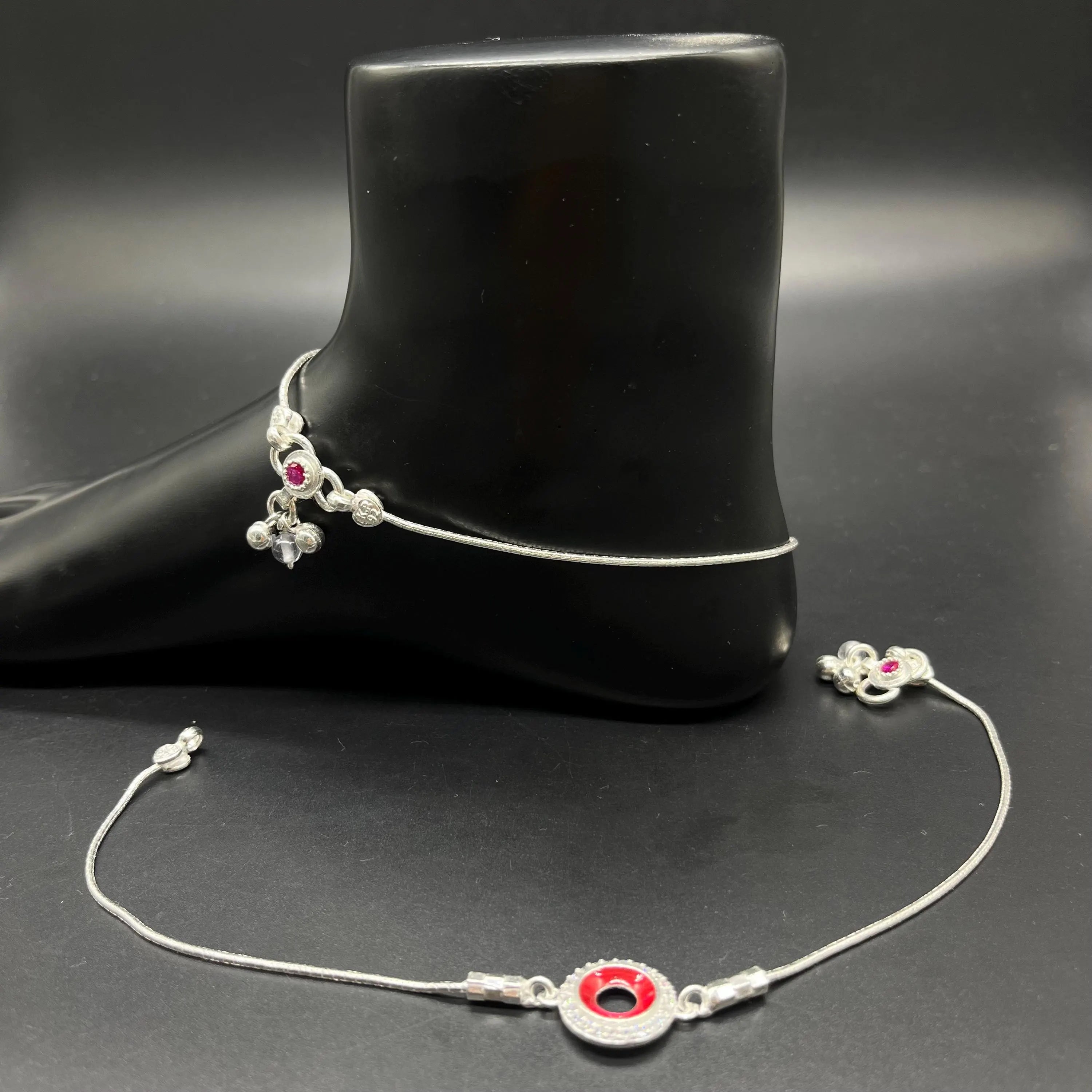 925 Sterling Silver Anklet / Silver Payal.