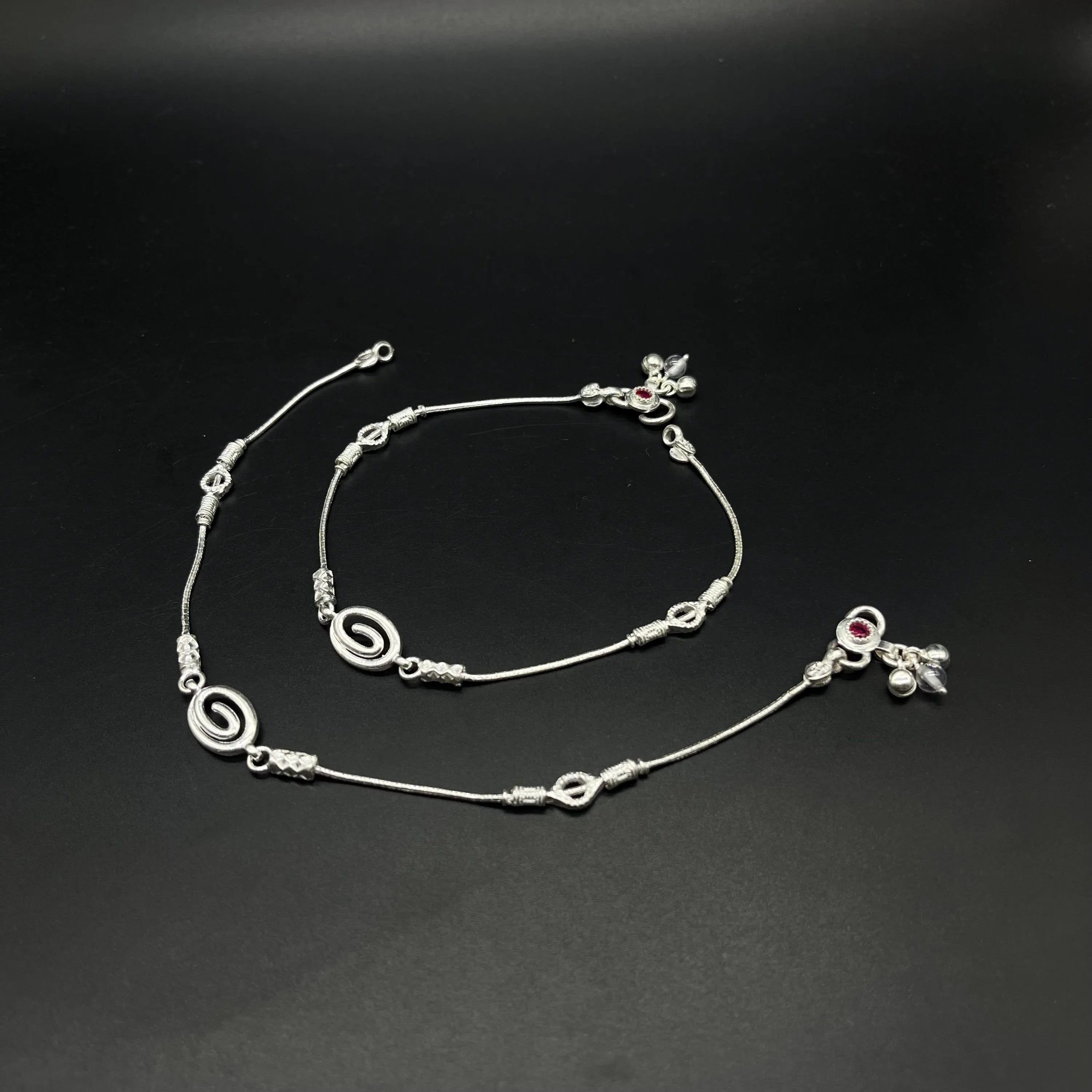 925 Sterling Silver Anklet / Silver Bride Payal / Silver Anklet / Silver Payal / Silver Antique Payal / Designer Anklet