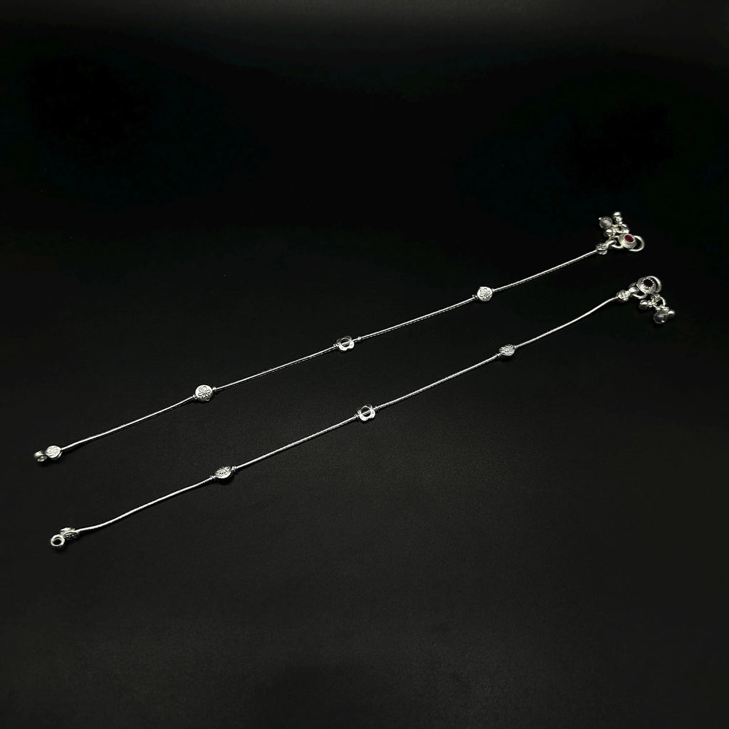 925 Sterling Silver Anklet / Silver Bride Payal / Silver Anklet / Silver Payal / Silver Antique Payal / Designer Anklet