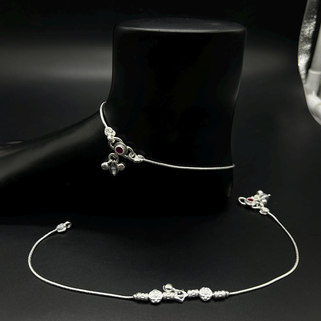 925 Sterling Silver Anklet / Silver Payal / Silver Anklet / Silver Bride Anklet / Silver Payal / Silver Designer Payal