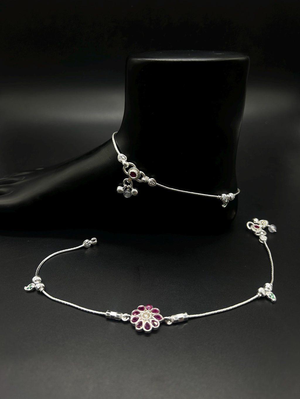 925 Sterling Silver Anklet / Silver Bride Payal / Silver Anklet / Silver Payal / Silver Antique Payal / Designer Anklet