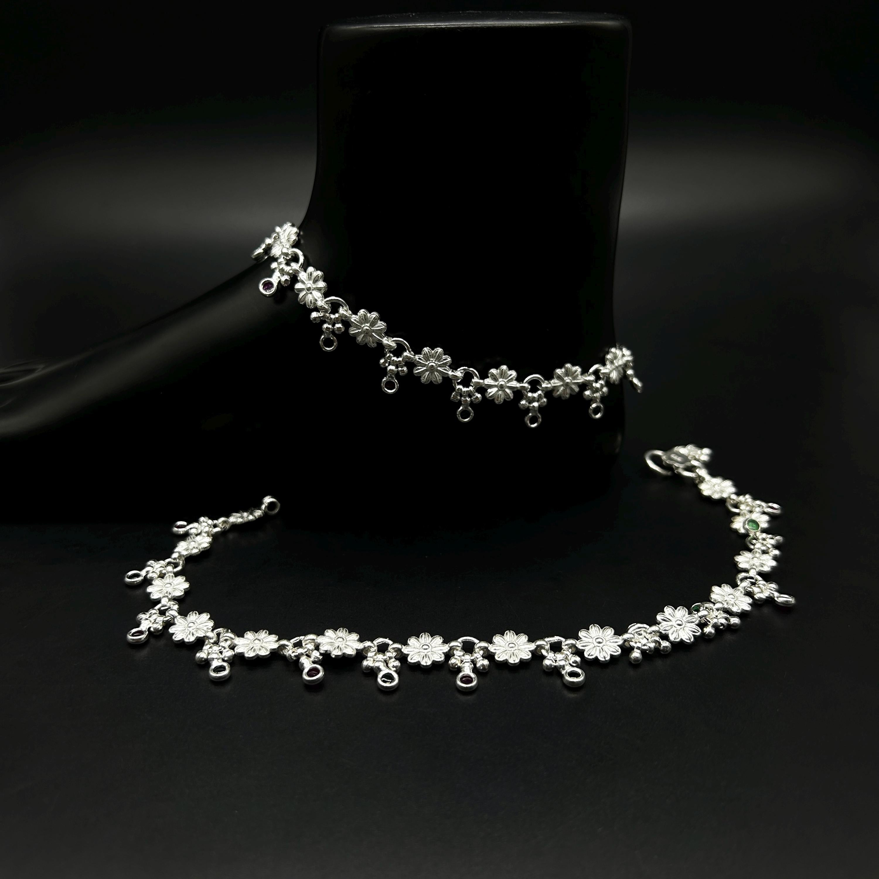 925 Sterling Silver Anklet / Silver Payal / Silver Anklet / Silver Bride Anklet / Silver Payal / Silver Designer Payal