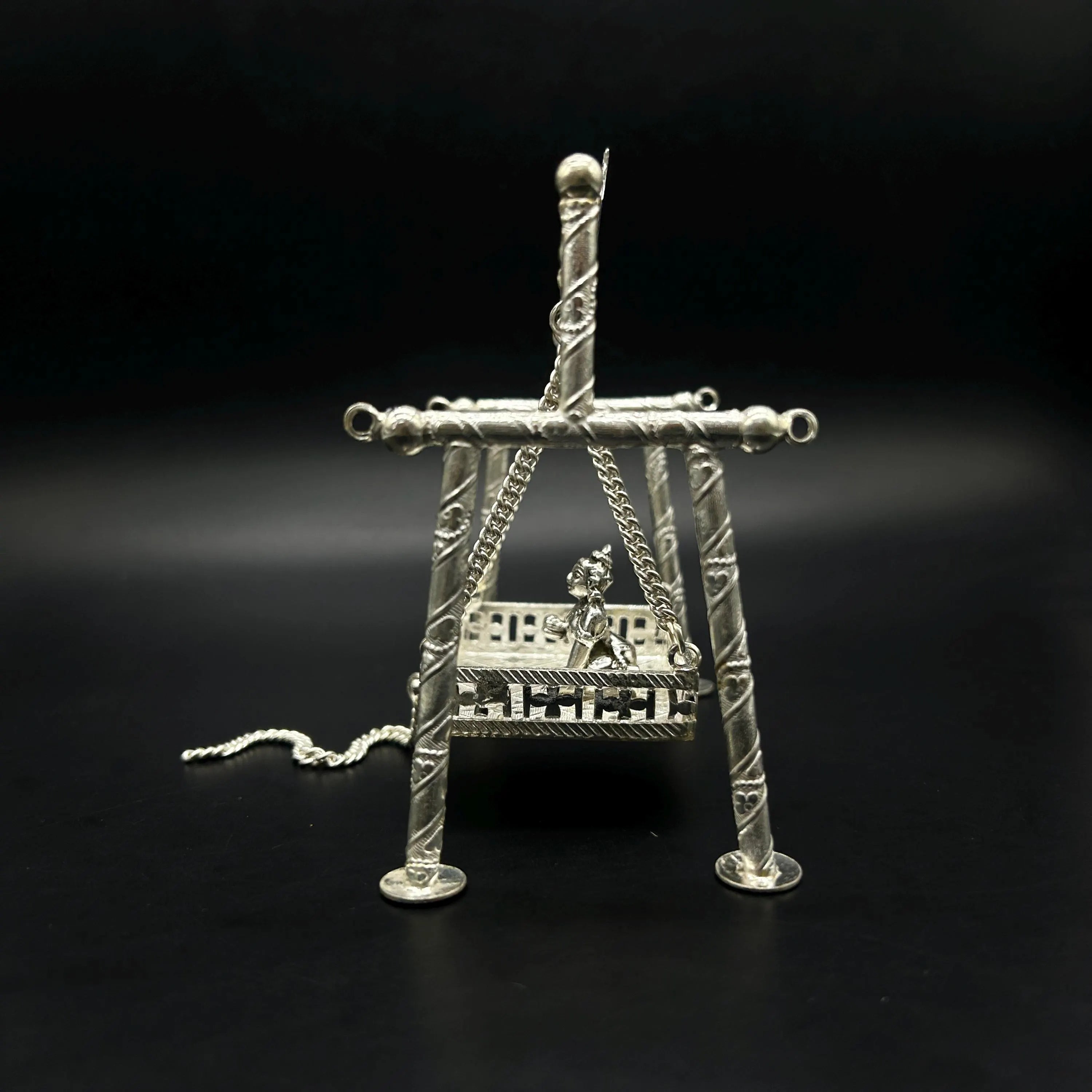 925 Sterling Silver Jhula with laddu gopal ji