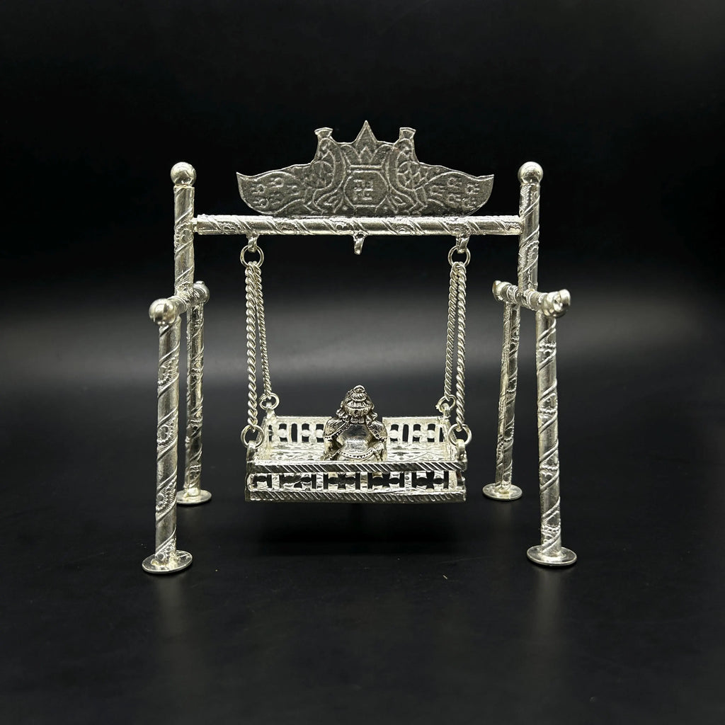 925 Sterling Silver Jhula with laddu gopal ji