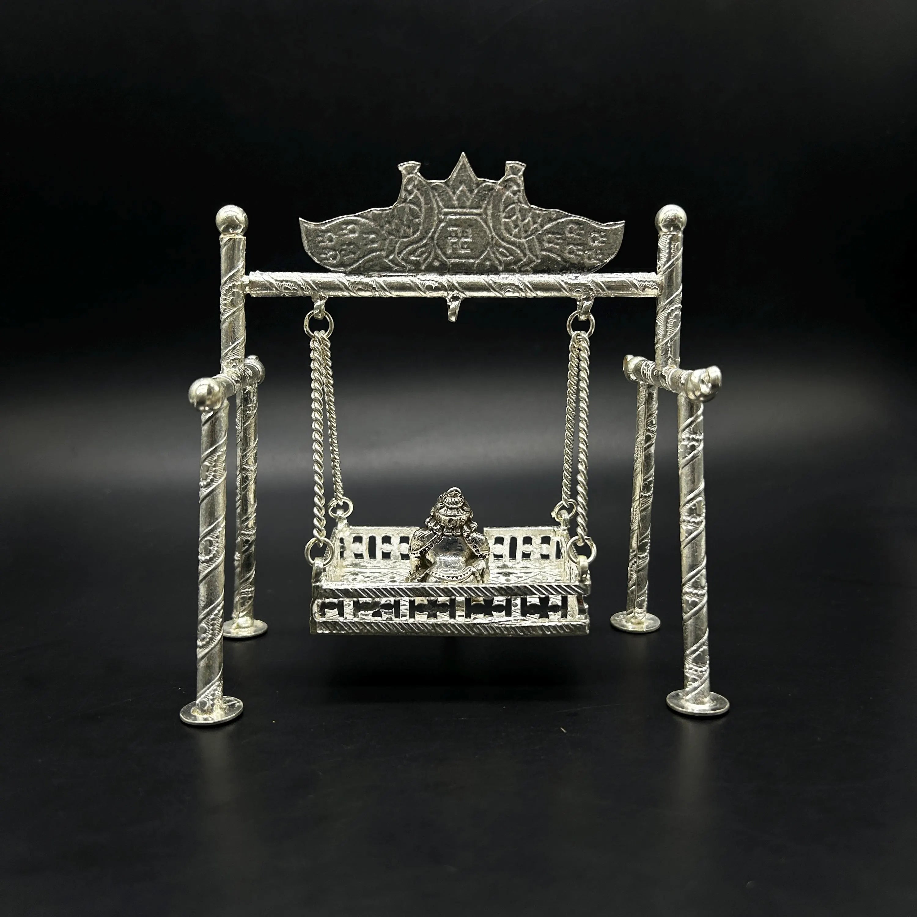 925 Sterling Silver Jhula with laddu gopal ji
