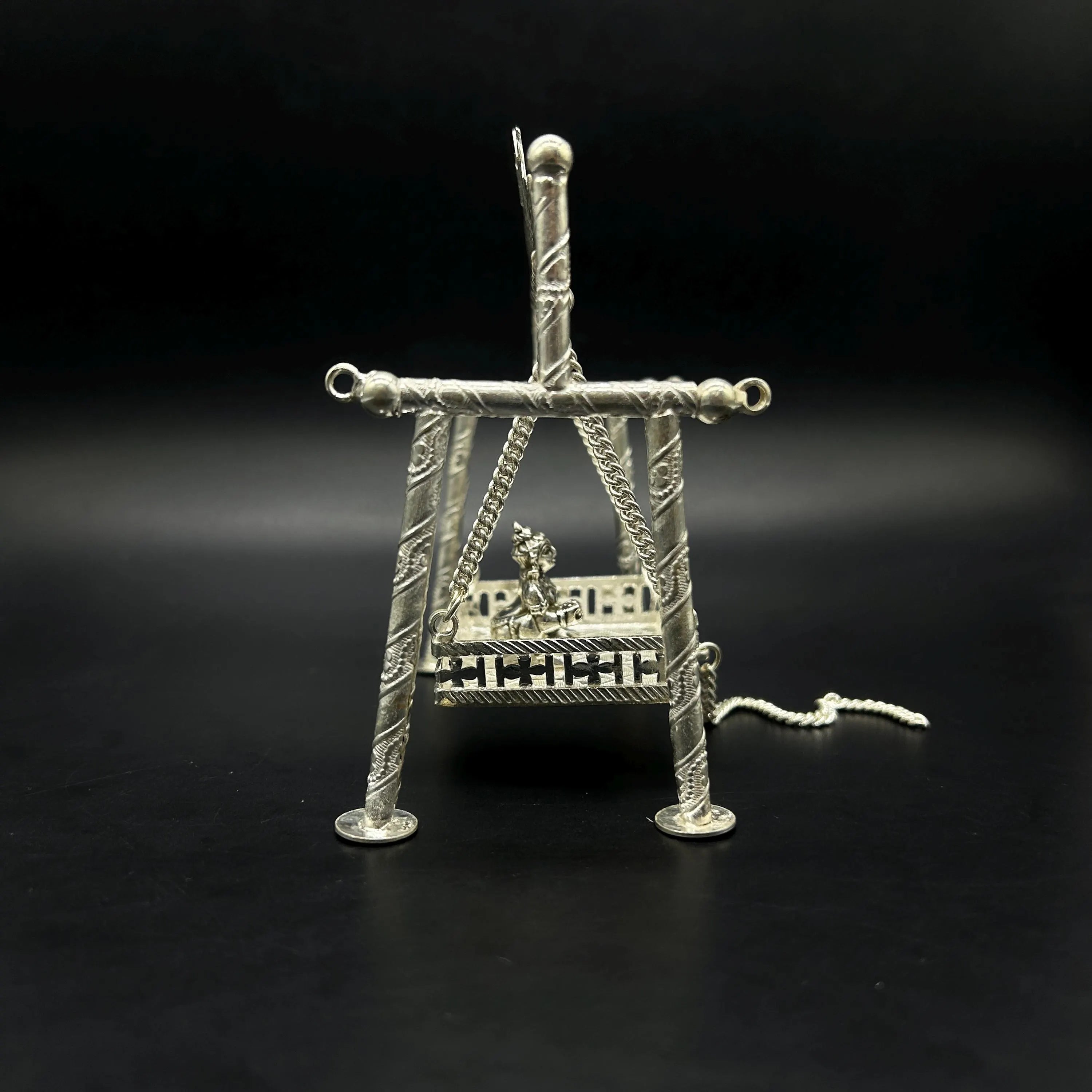 925 Sterling Silver Jhula with laddu gopal ji